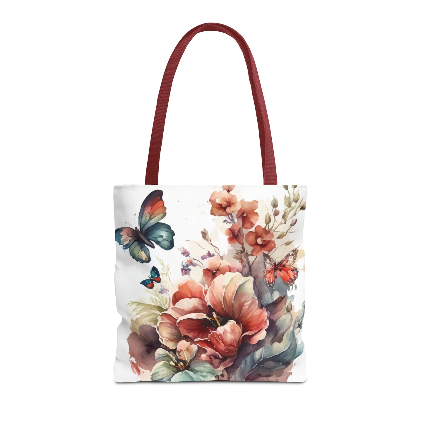 Bolsa de lona con estampado de mariposas 