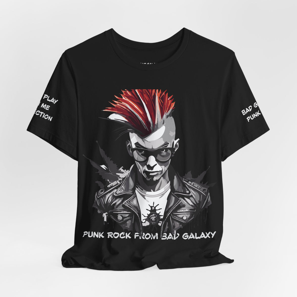 Punk Rock Graphic Unisex Cotton Bella+Canvas Tee with Art Design b24