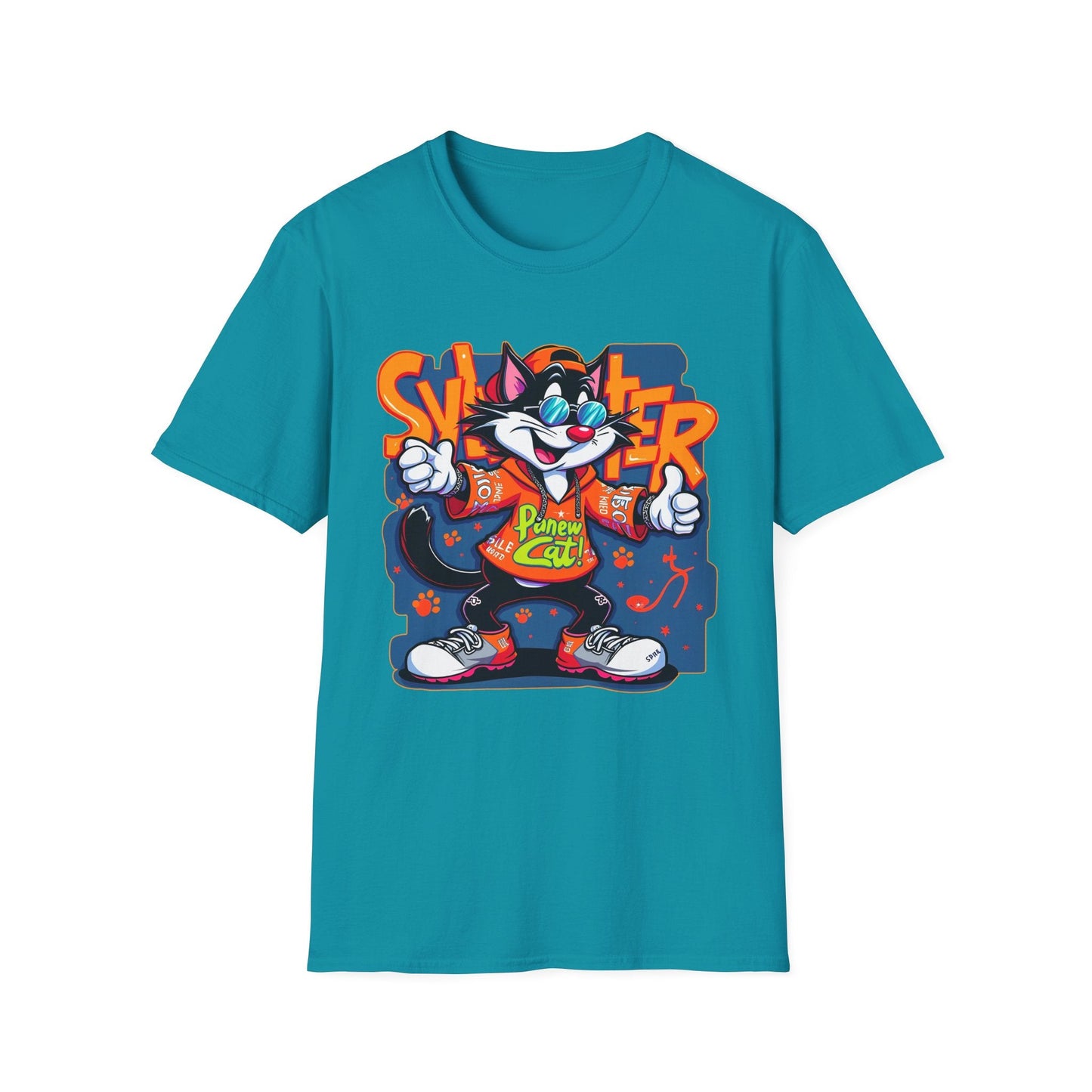 Funny Cartoon Animals Tee Shirt Unisex Gildan Softstyle 64000 Graphic Cartoon Tee