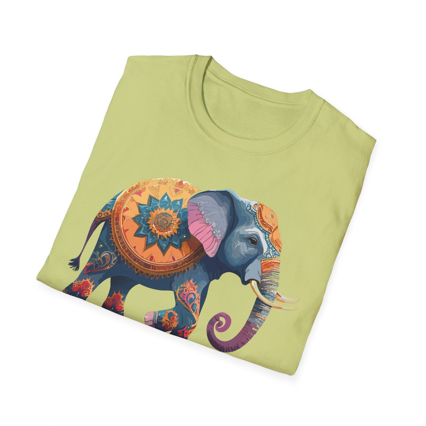 Elephant T Shirt Unisex Gildan Softstyle Tee 100 Percent Ring Spun Cotton Animal Shirt