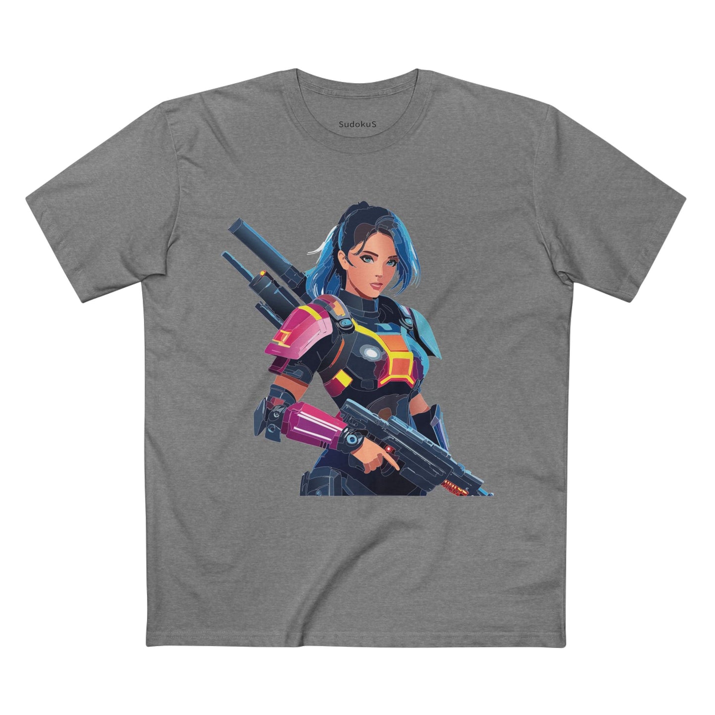 Army-woman Graphic Unisex 100 Cotton Staple Tee 21