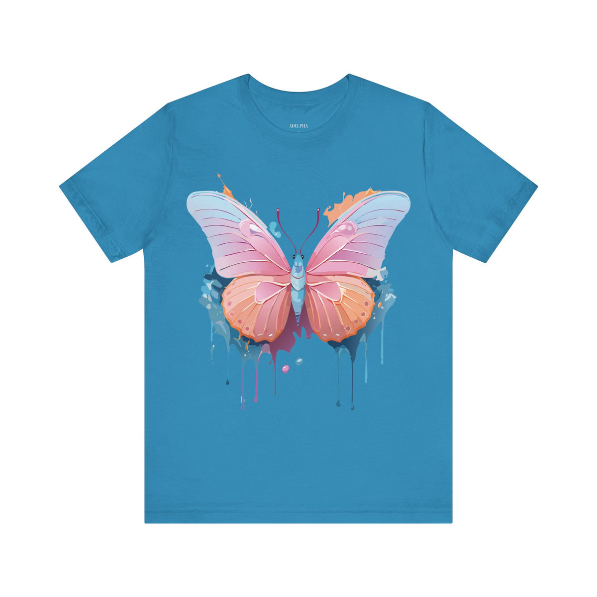 Butterfly Graphic Unisex Cotton Bella+Canvas Tee with Art Design n53