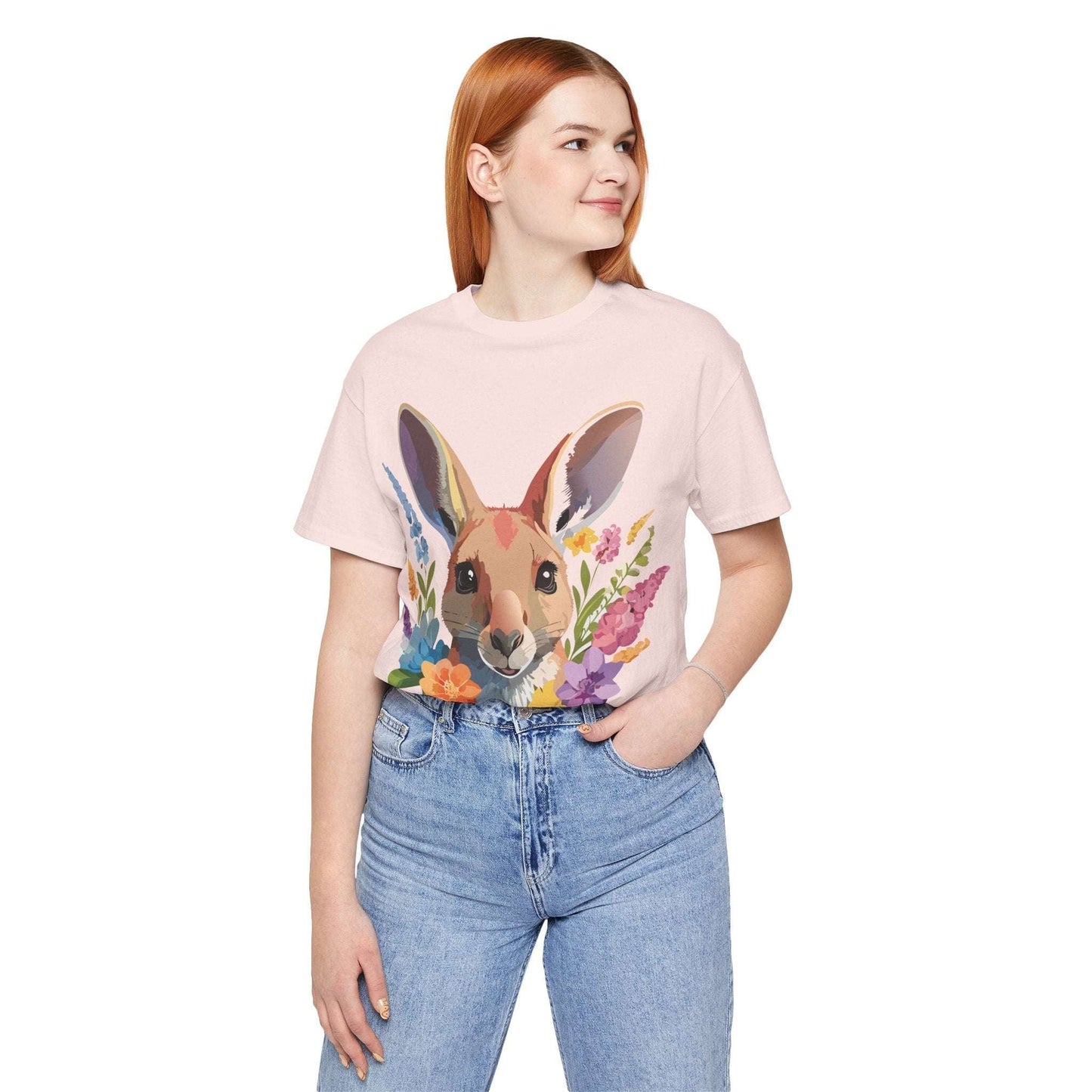 Kangaroo Graphic Unisex 100 Cotton Vintage Animal Artwork Tee 3