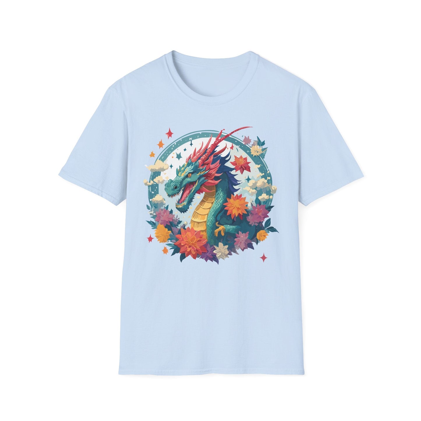 Dragon Graphic Unisex 100 Cotton Tee with Animal Artwork Design 3