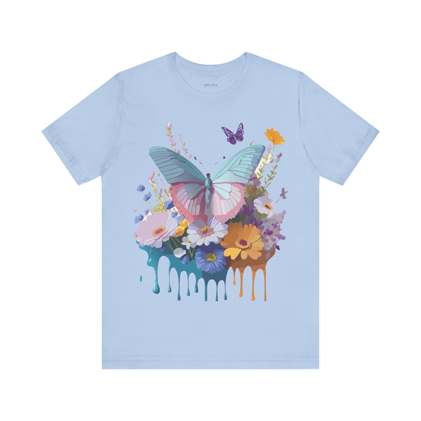 Butterfly Graphic Tee Unisex Short Sleeve Jersey Vintage Artwork Adelpha