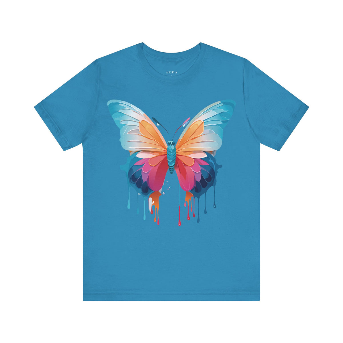 Butterfly Graphic Unisex Cotton Bella+Canvas Tee with Art Design n60