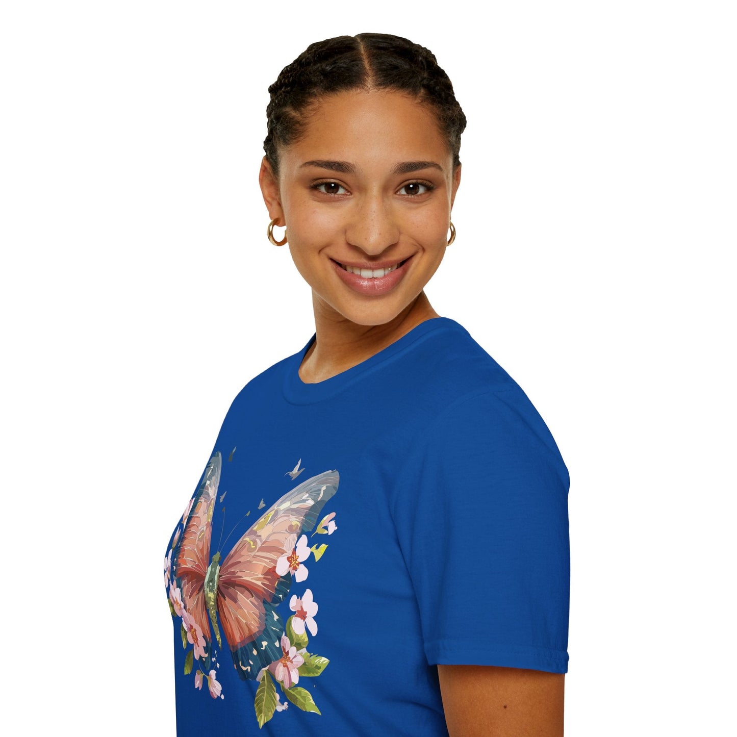 Unisex Monarch Butterfly T Shirt Softstyle 64000 Gildan Ring Spun Cotton Tee Lightweight Comfort