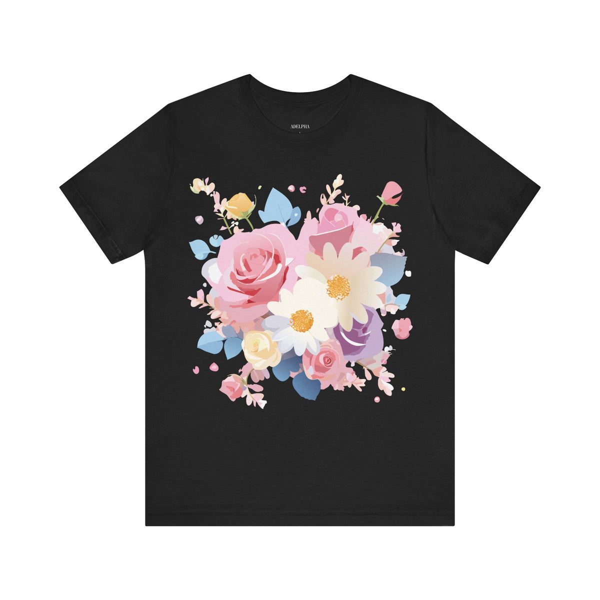 Floral Graphic Tee Shirt - Bella+Canvas Unisex 100 Cotton 12