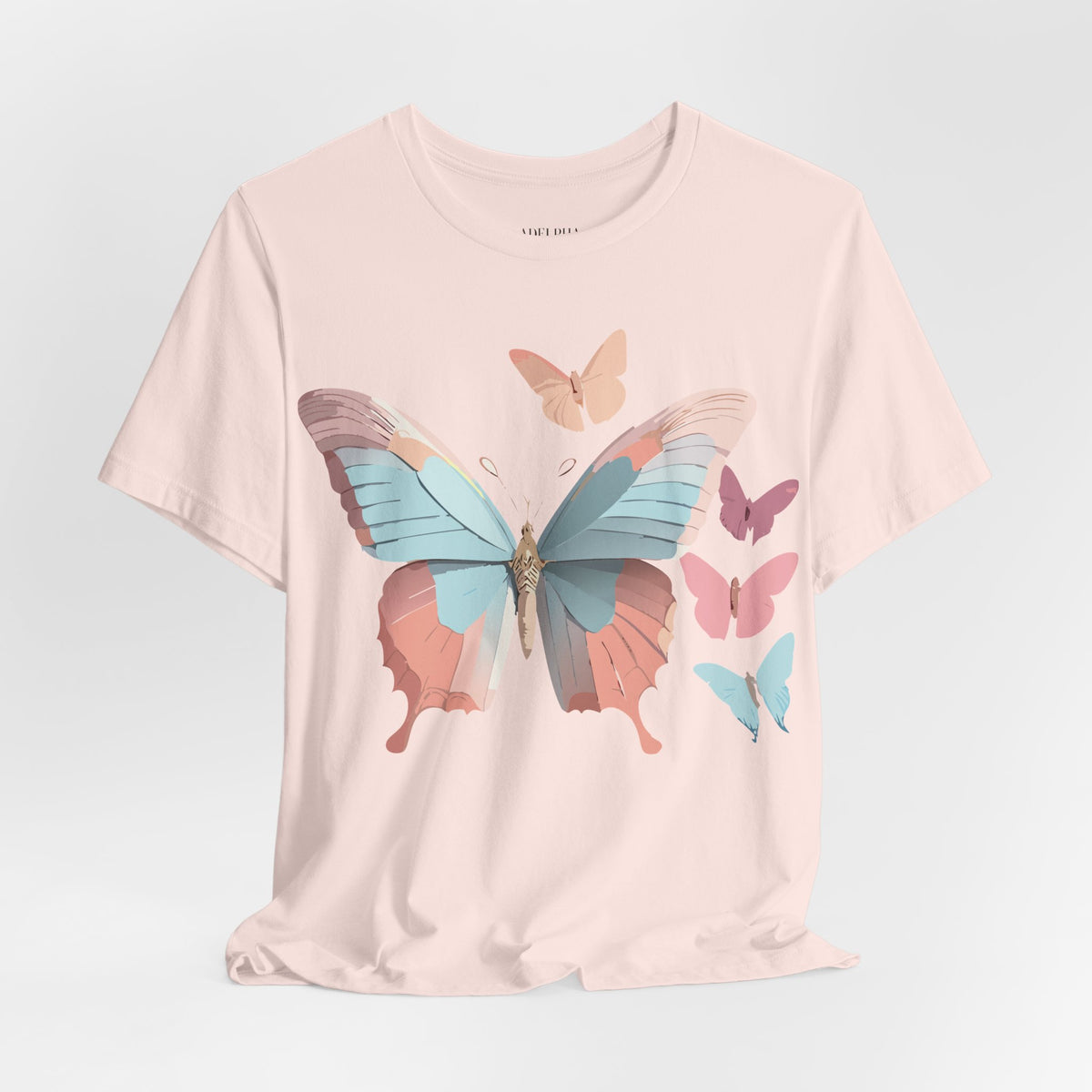Butterfly Graphic Unisex Cotton Bella+Canvas Tee with Art Design n111