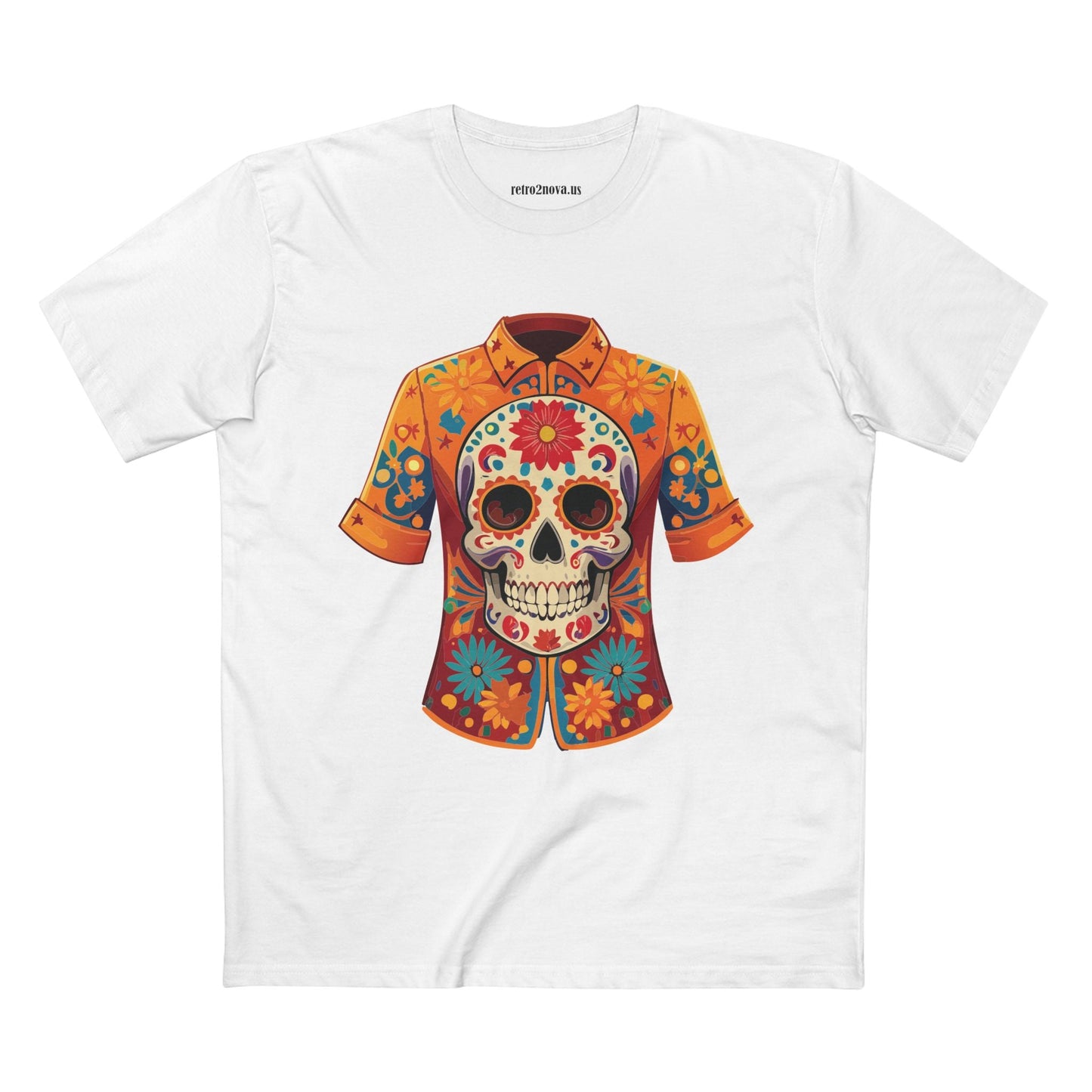 Skull Shirt Skeleton Shirt Unisex Premium Cotton Tee With Original Art Design Retro2Nova