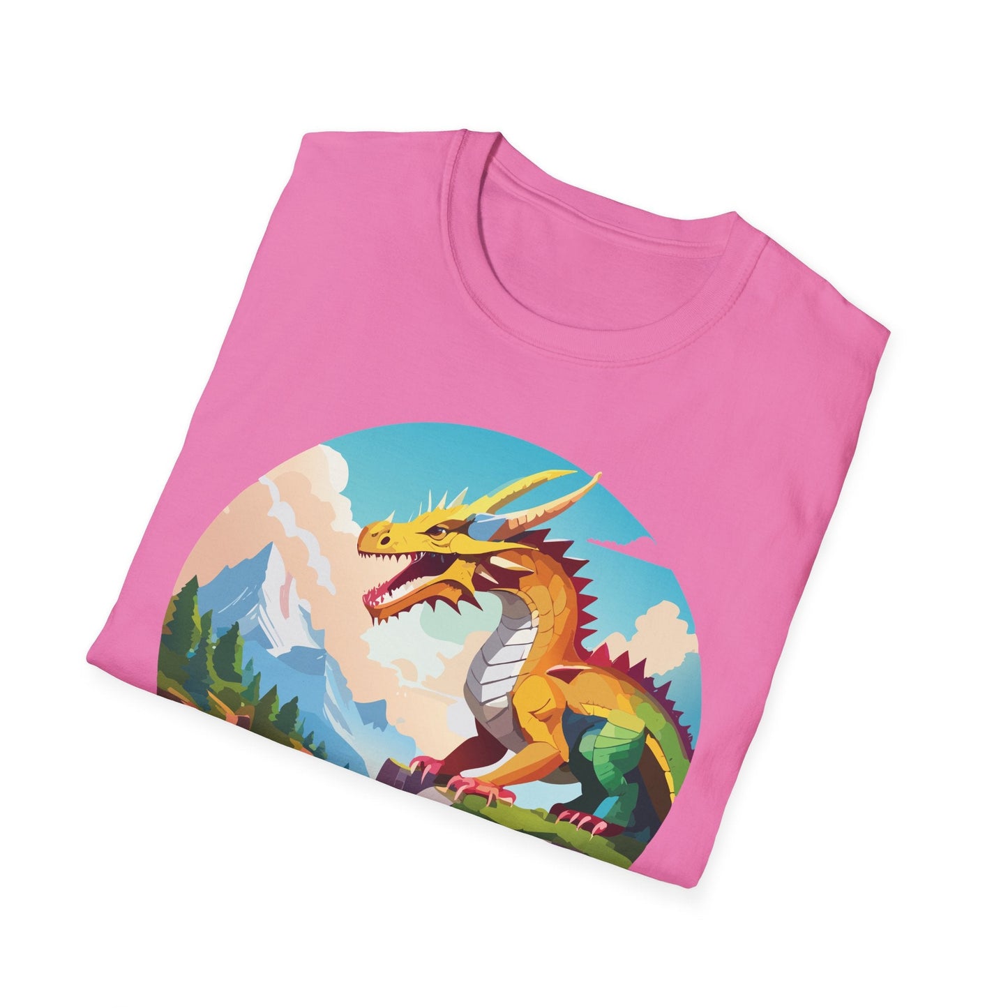 Dragon Graphic Unisex Cotton Softstyle Art Design Tee With Animals 25
