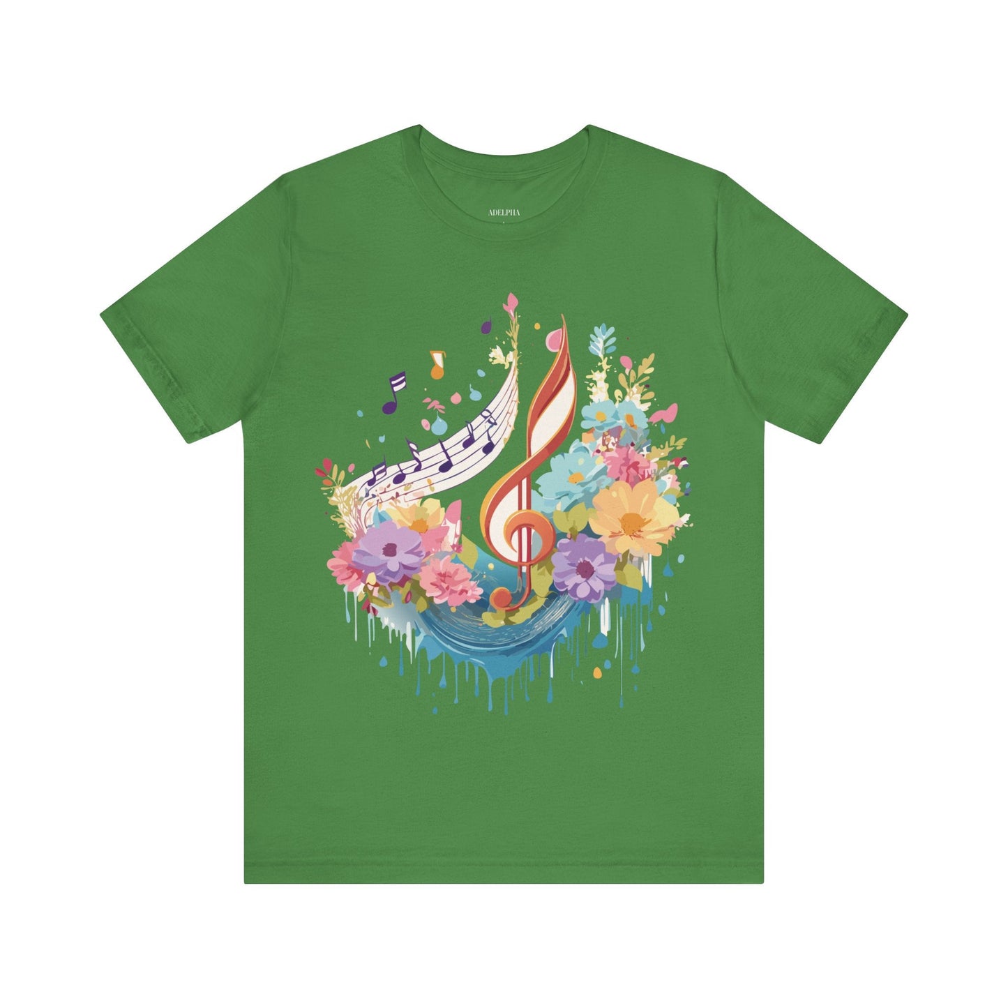 Music Graphic Unisex 100 Cotton Vintage Art with Musical Elements Tee 106