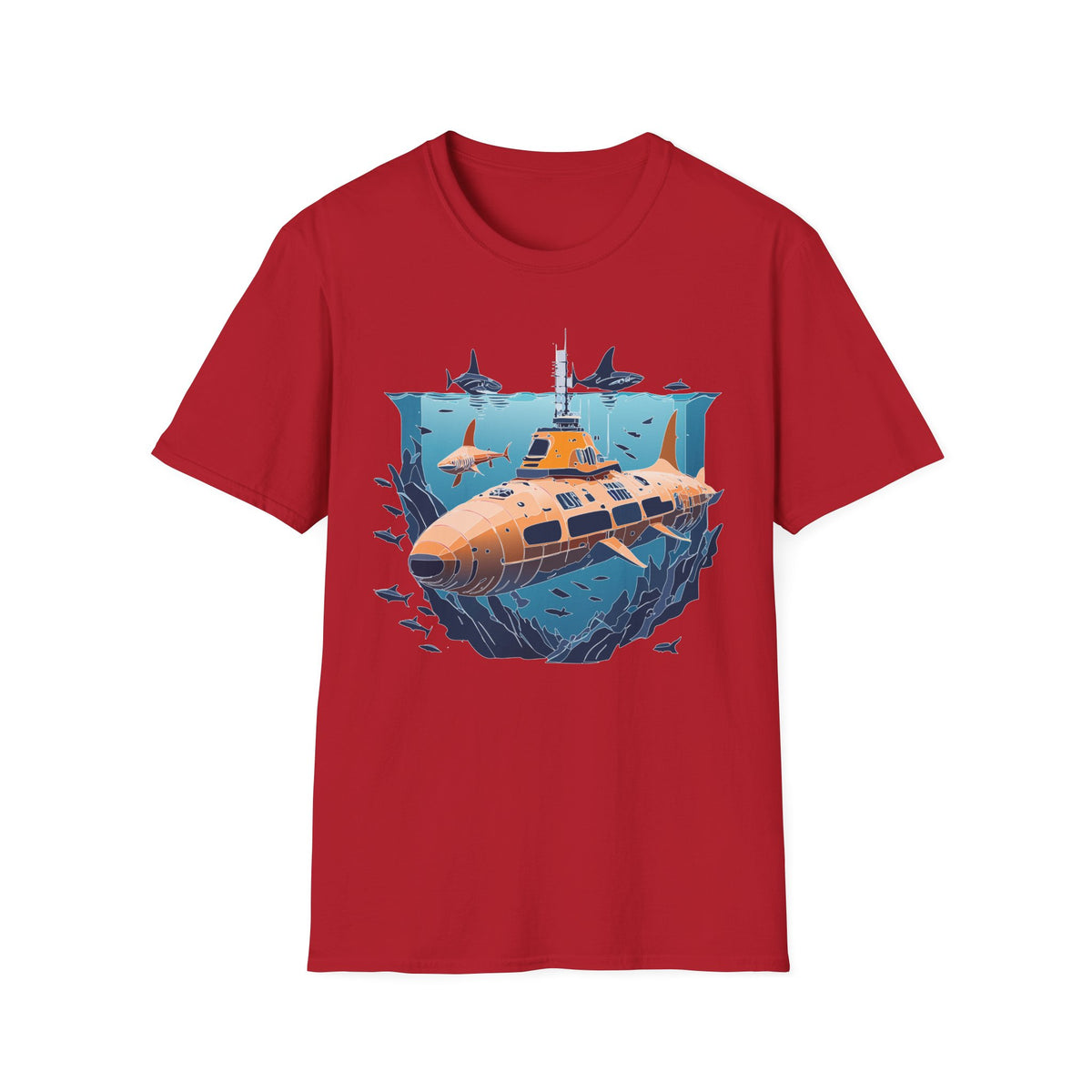 Ocean U boat Graphic Tee Gildan Unisex 100 Cotton Tee Shirt h42