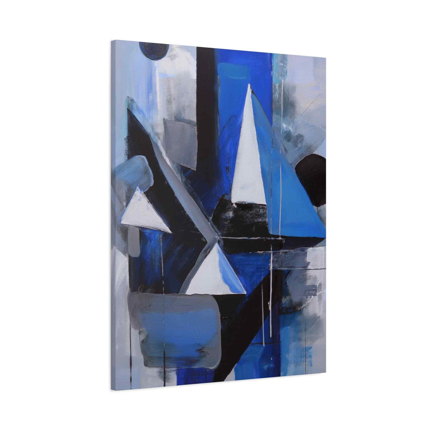 Blue Abstract Painting Print Canvas 20x24,20x30,24x30, 24x32,24x36,30x40, 32x48,36x48,40x60 Pine-Wood Inner Frame ABS-26