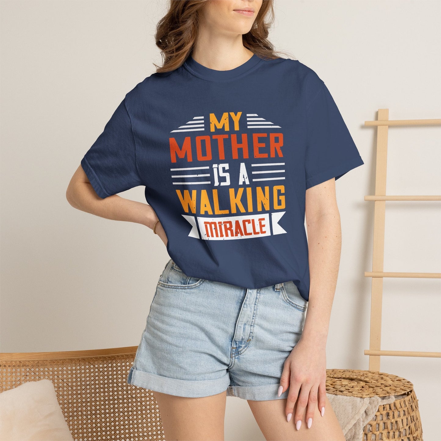 Mom T-shirt Mother Day Mama Tee Unisex Comfort Colors Garment-Dyed Cotton h87