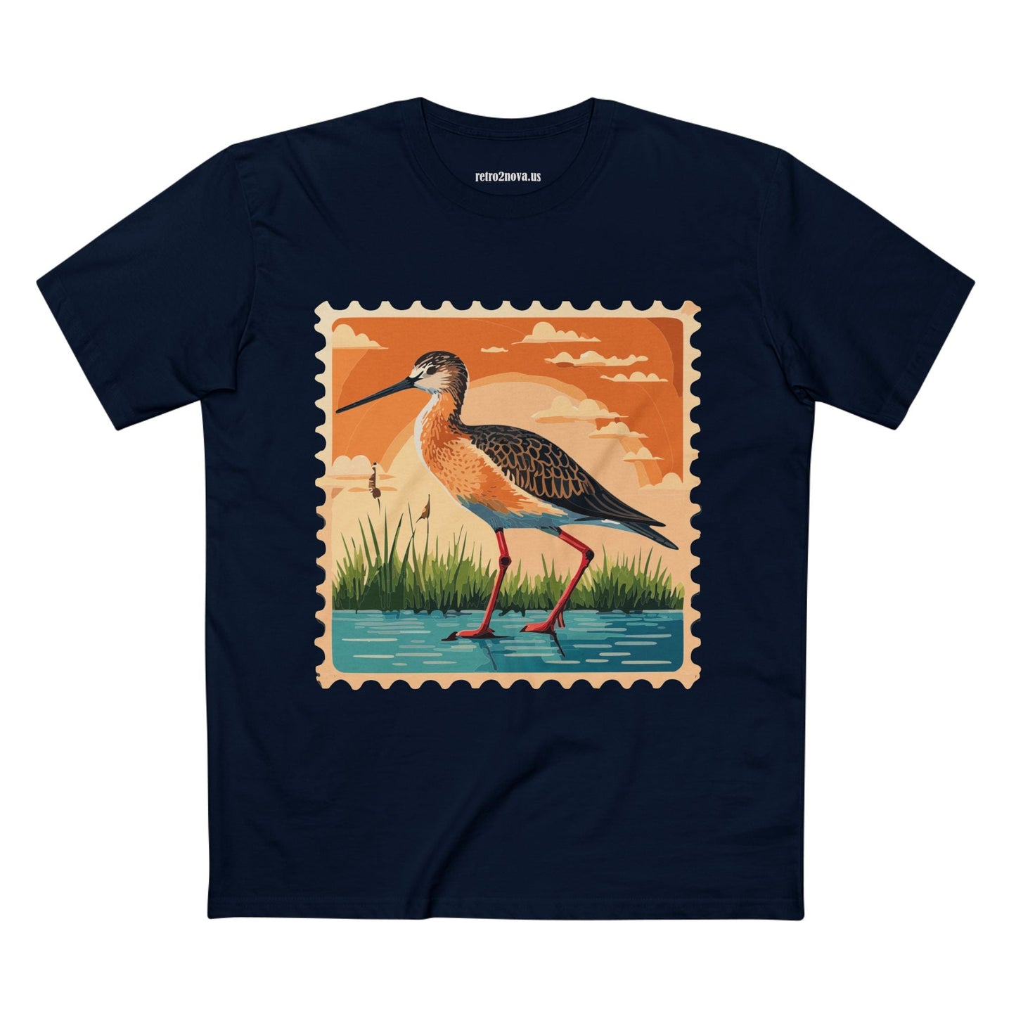 Stamp Shirt Postage Stamp Tee Unisex Premium Cotton Original Art Design Retro2Nova