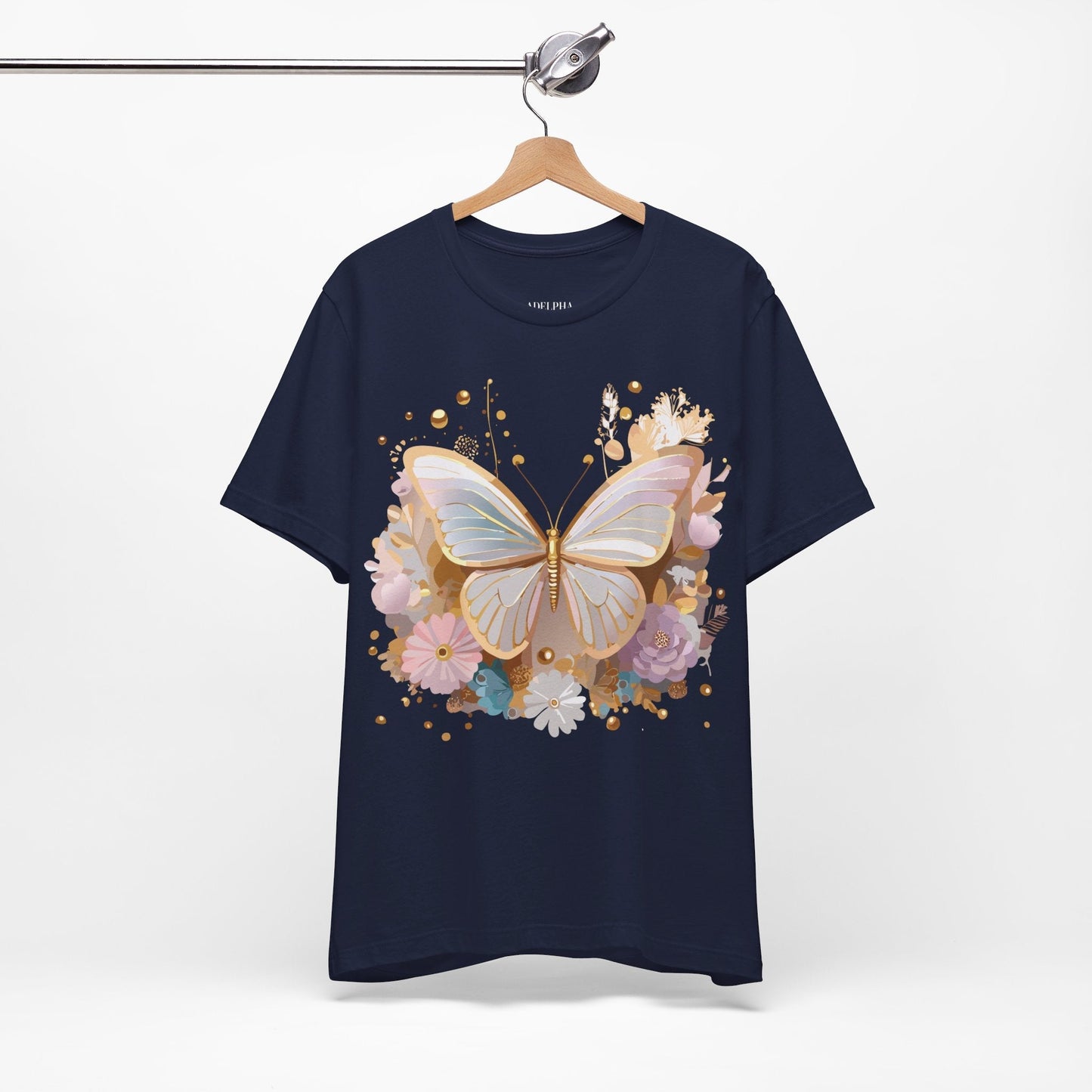 Unisex Graphic Tee With Adelpha Artwork Vintage Butterfly Inspired Art Design Tee