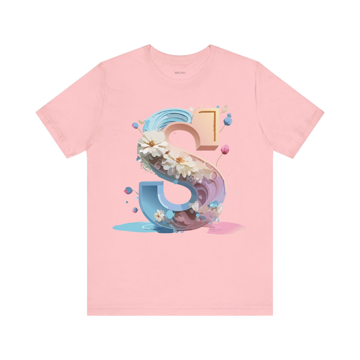 Letter S Graphic Unisex Cotton Bella+Canvas Tee with Art Letter Design