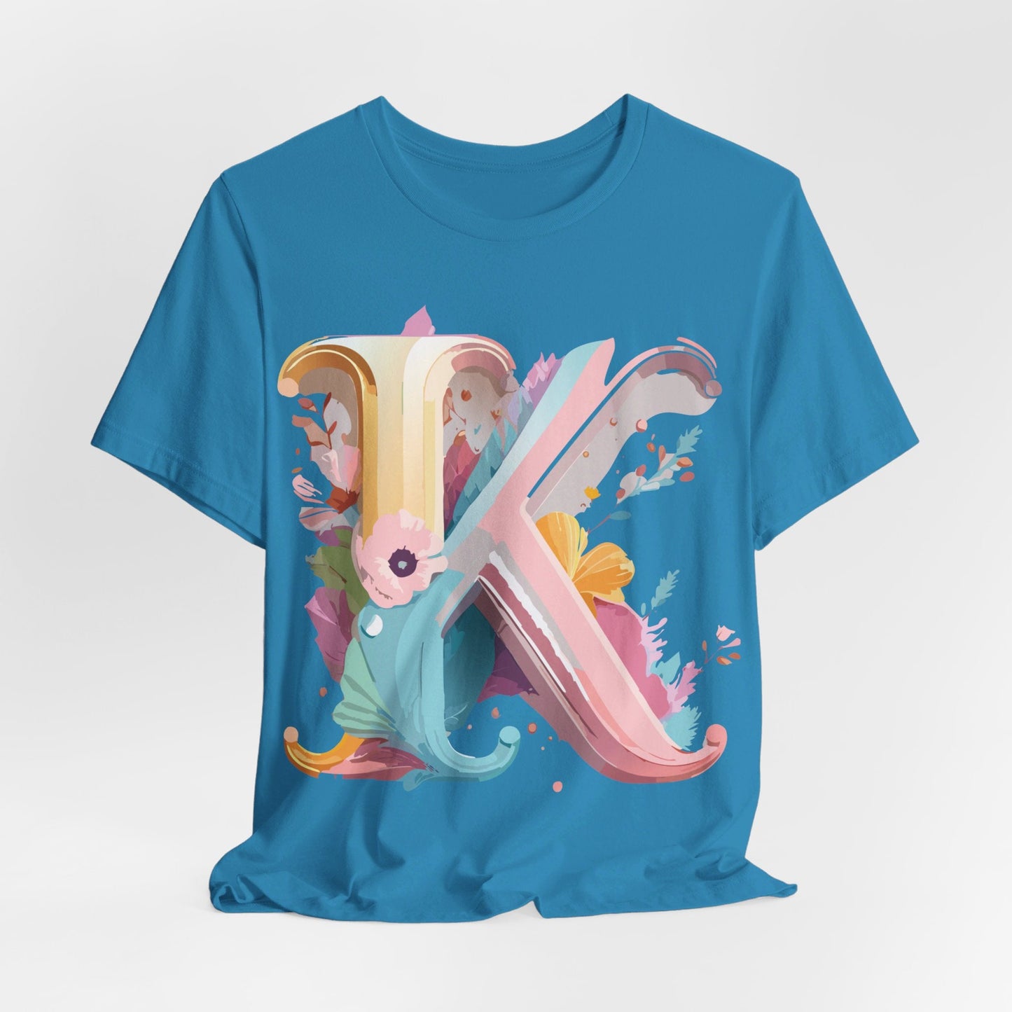 Letter K Shirt Unisex Graphic Tee With Vintage Inspired Artwork Adelpha Premium Comfort