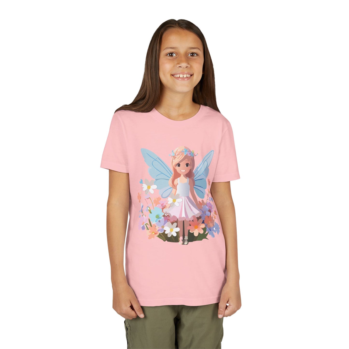 Enchanting Fairy Floral Youth Short Sleeve Tee - Perfect for Spring Celebrations (9-14)