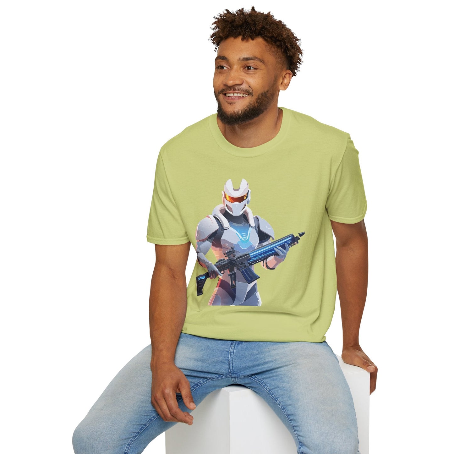Robocop T Shirt Unisex Gildan Softstyle 64000 100 Percent Ring Spun Cotton Tee With Artwork
