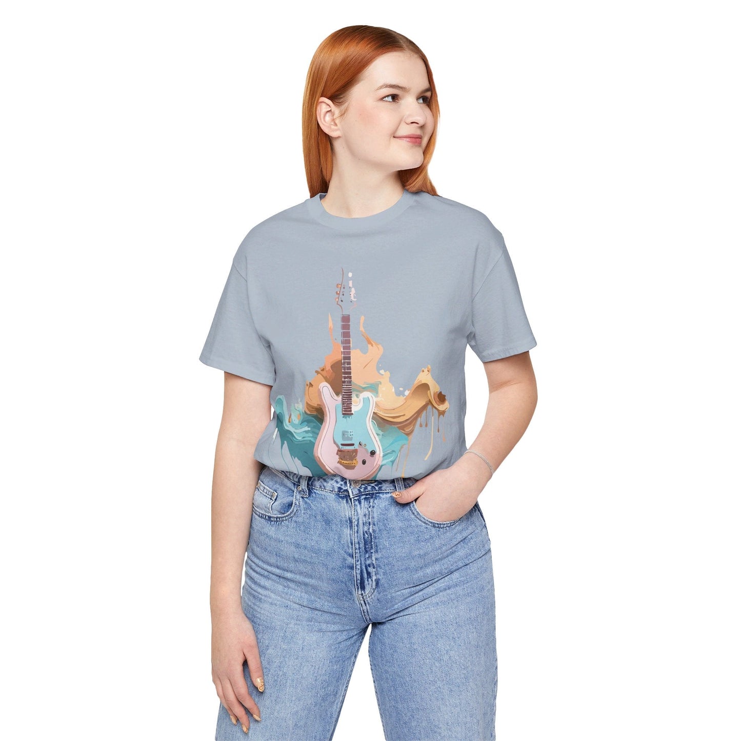 Music Graphic Unisex 100 Cotton Vintage Art with Musical Elements Tee 46