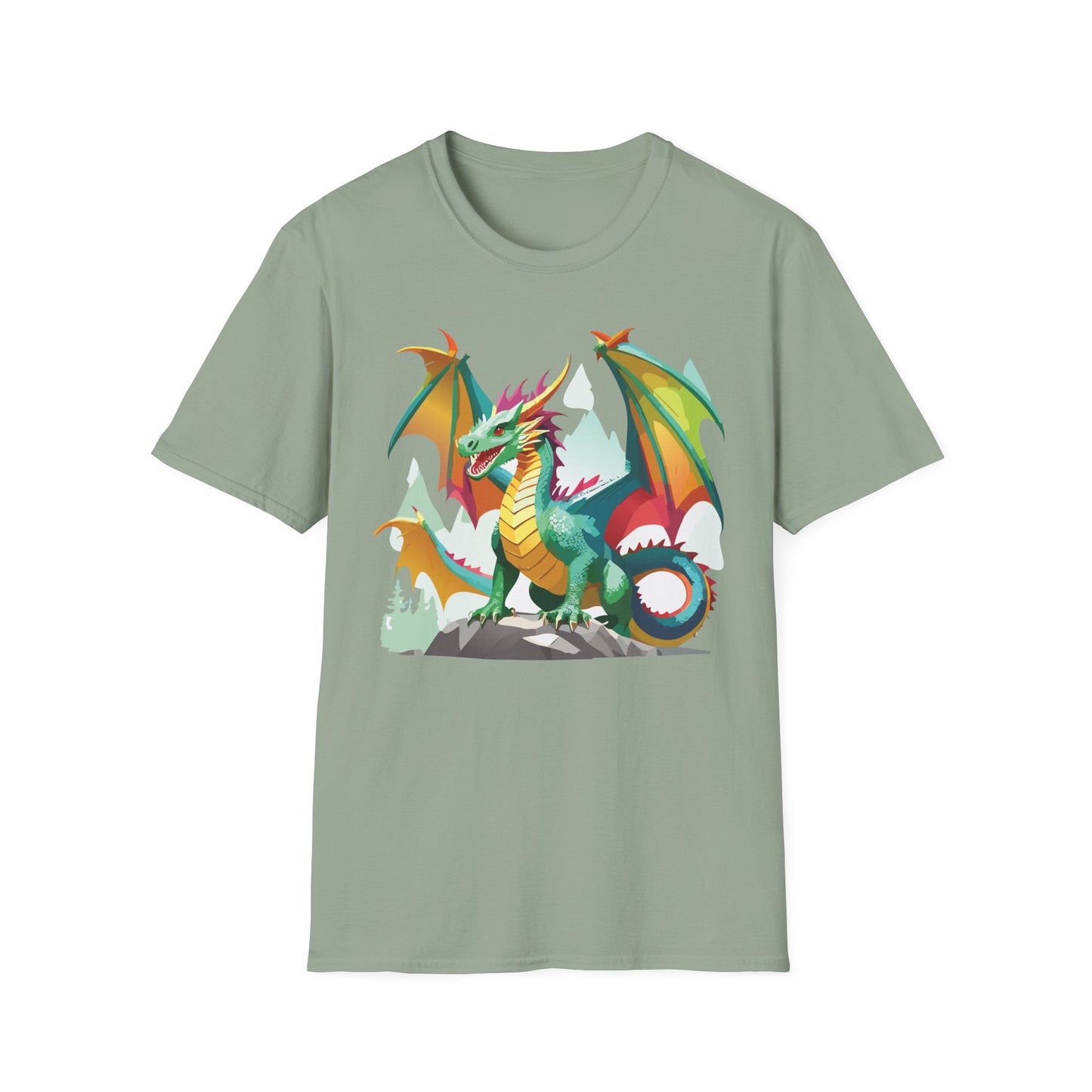 Dragon Graphic T Shirt for Men and Women Unisex Animal Design Softstyle Cotton Tee Premium Quality