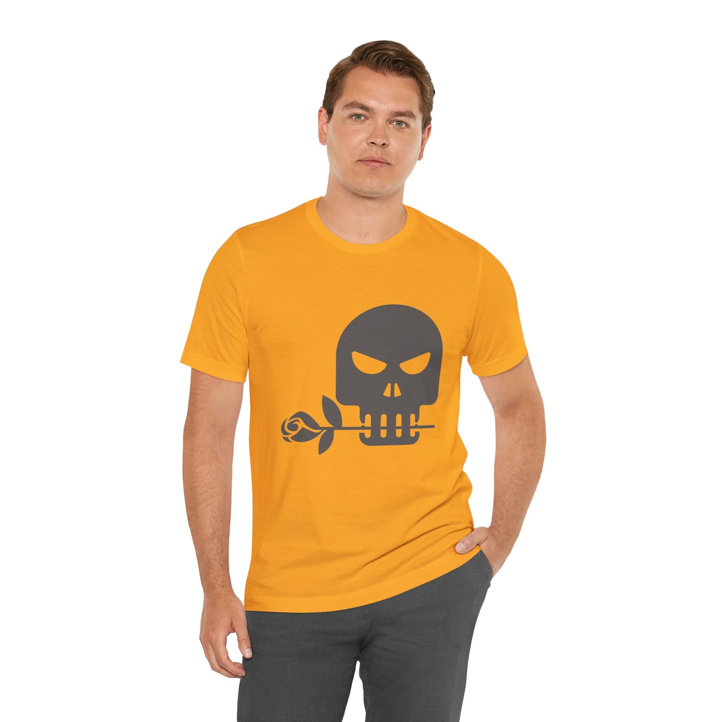 Unisex Cotton Tee Shirt with Skull