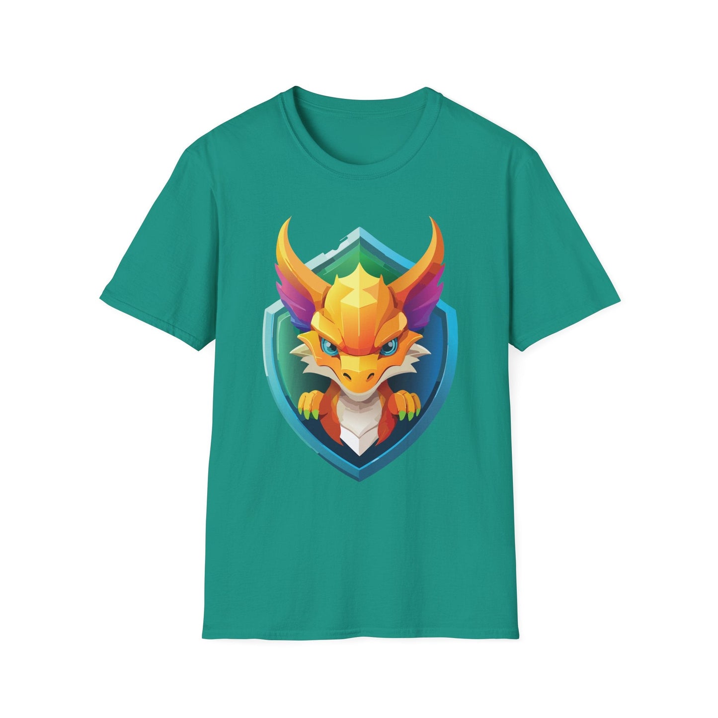 Dragon Graphic Unisex Cotton Softstyle Art Design Tee With Animals 11