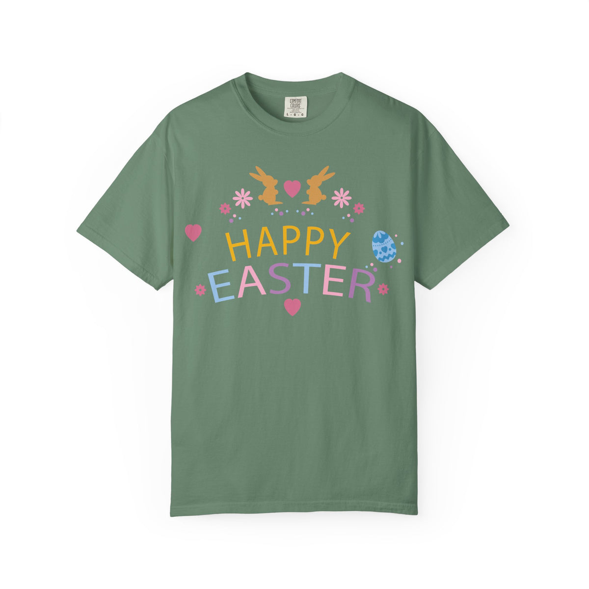 Easter Bunny Heart T-Shirt, Tee Shirt with Easter Signature, T Shirt with Easter Prints, Tee Shirt with Easter Design 2