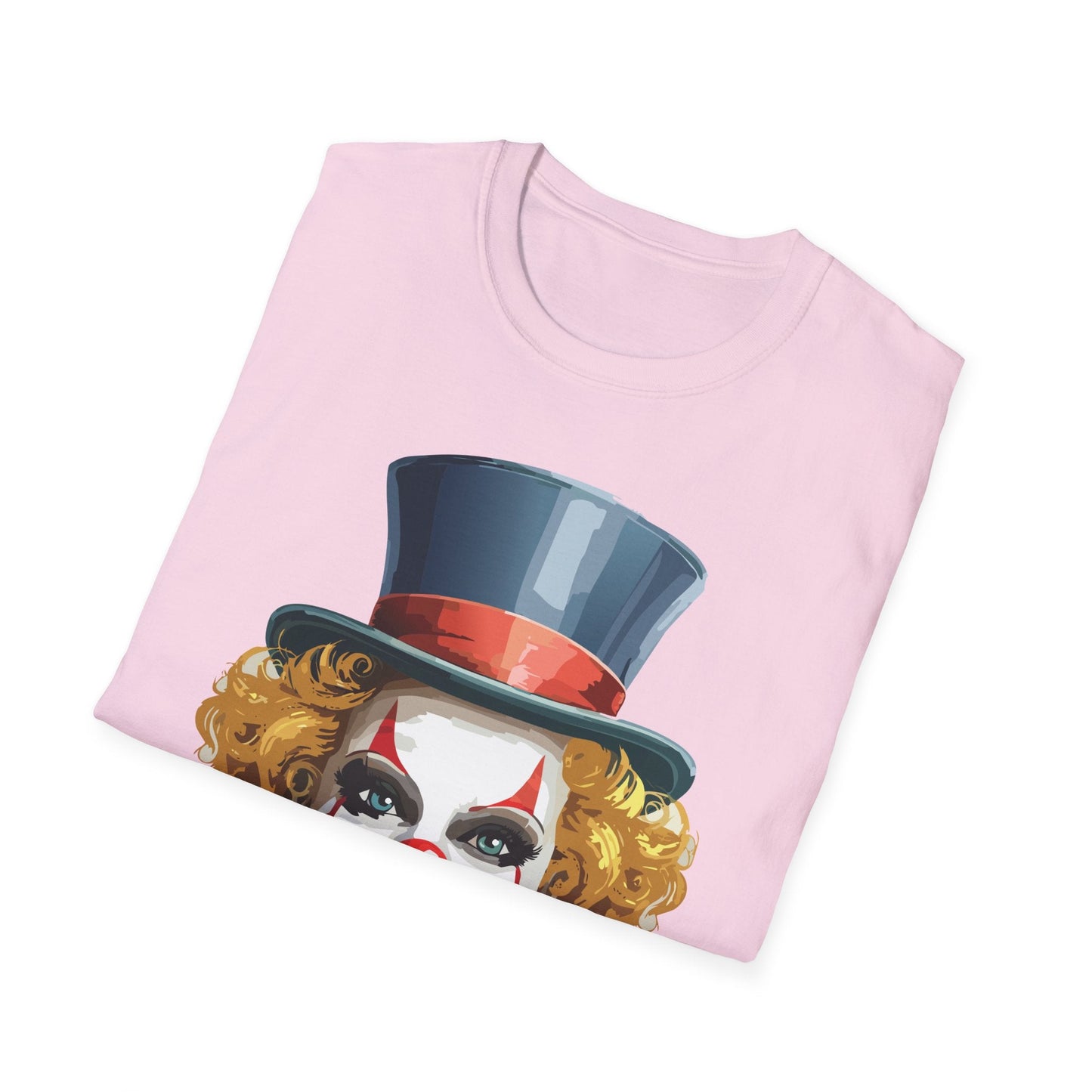 Clown Shirt T Shirt With Clown Funny Man Circus Shirt Scary Man Tee Unisex Gildan Softstyle 64000
