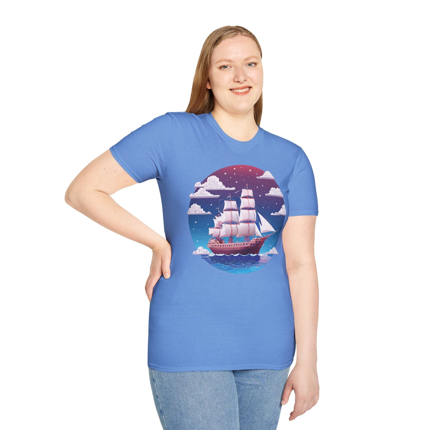 Ship T Shirt Frigate T Shirt Vessel Tee Shirt Unisex Softstyle 100 Percent Ring Spun Cotton