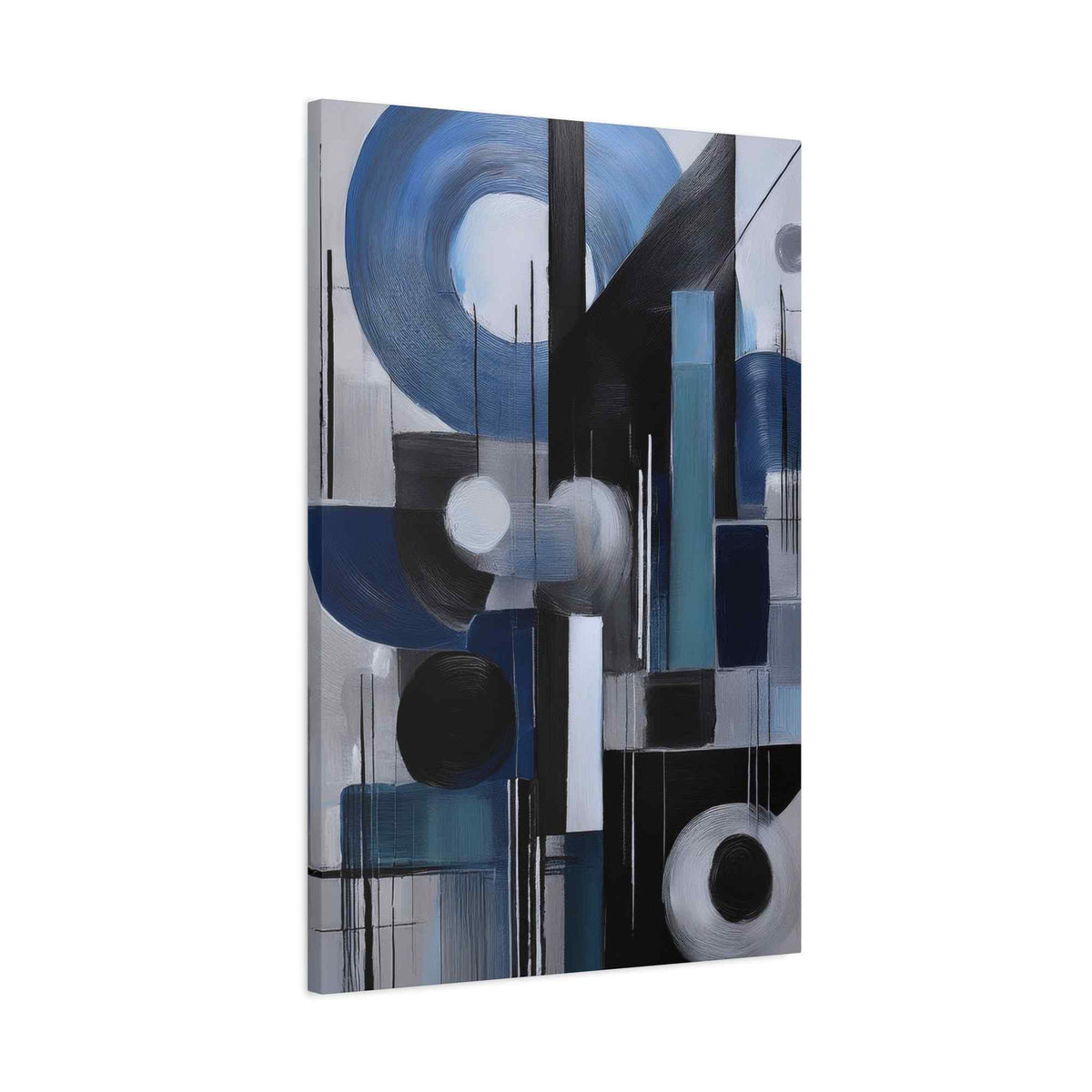 Blue Abstract Painting Print Canvas 20x24,20x30,24x30, 24x32,24x36,30x40, 32x48,36x48,40x60 Pine-Wood Inner Frame ABS-28