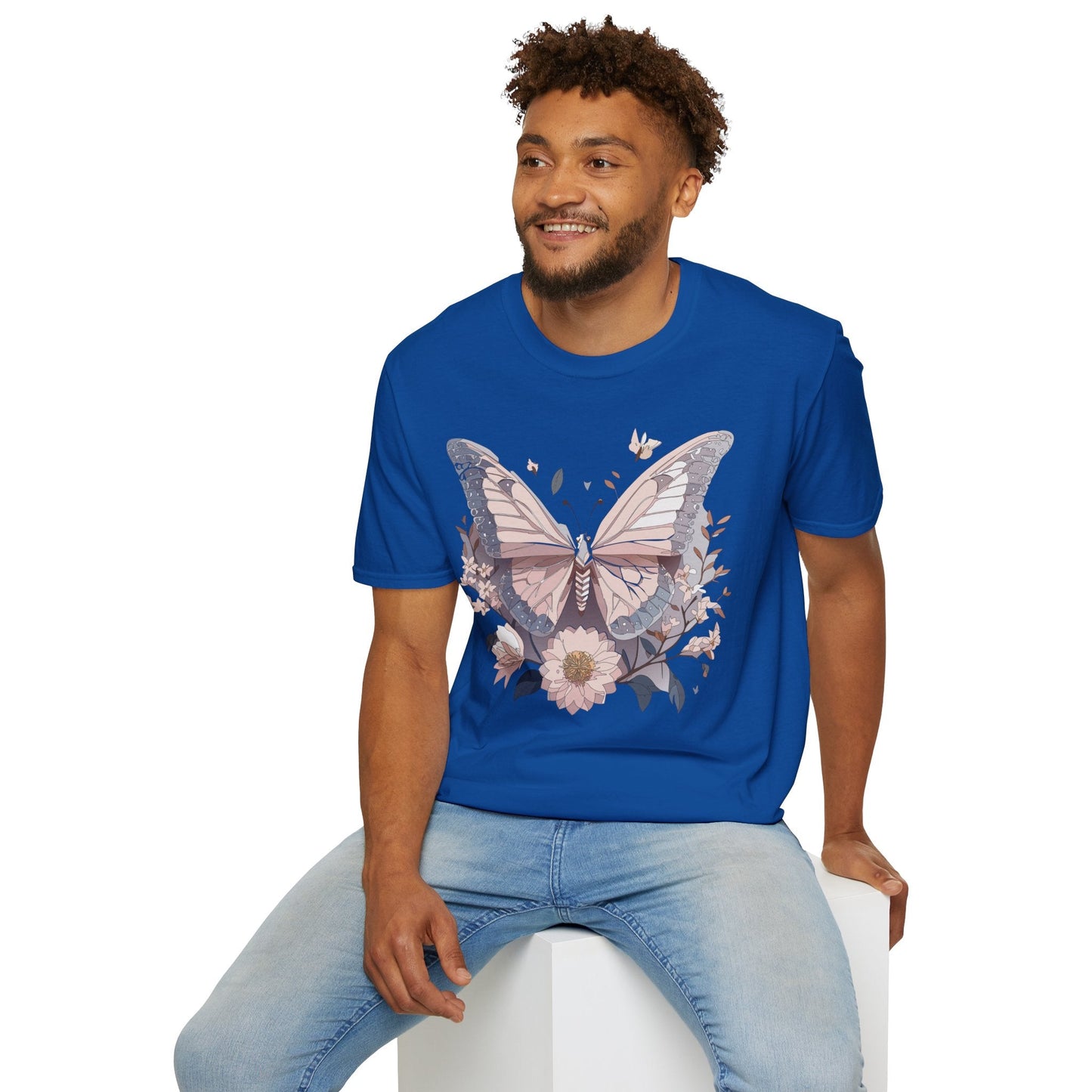 Butterfly Shirt Unisex Gildan Softstyle 64000 Monarch Butterfly Tee 100 Percent Ring Spun Cotton
