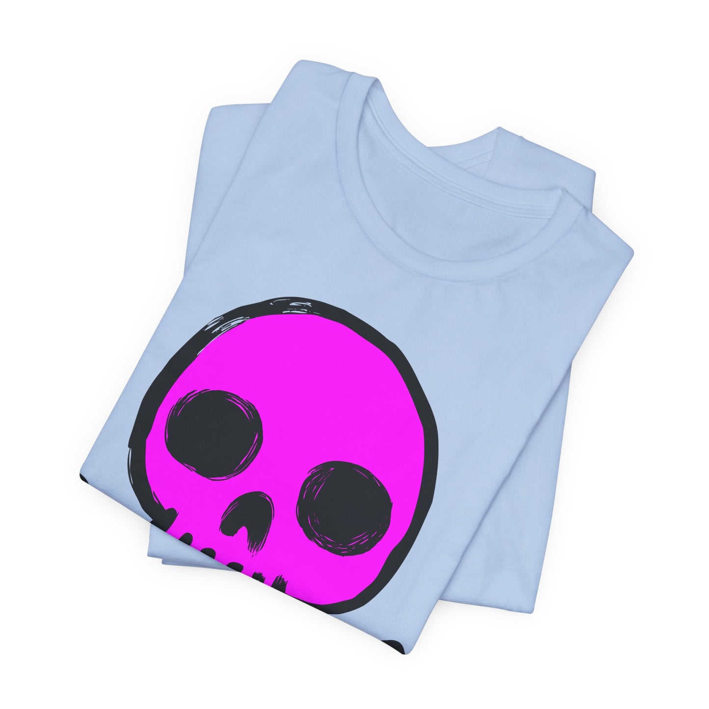 Pink Skull Graphic Design Tee, Skull Shirt, Vintage Tees, Art Design T-Shirt, Vintage Graphic Tee, Art Shirts with Skulls