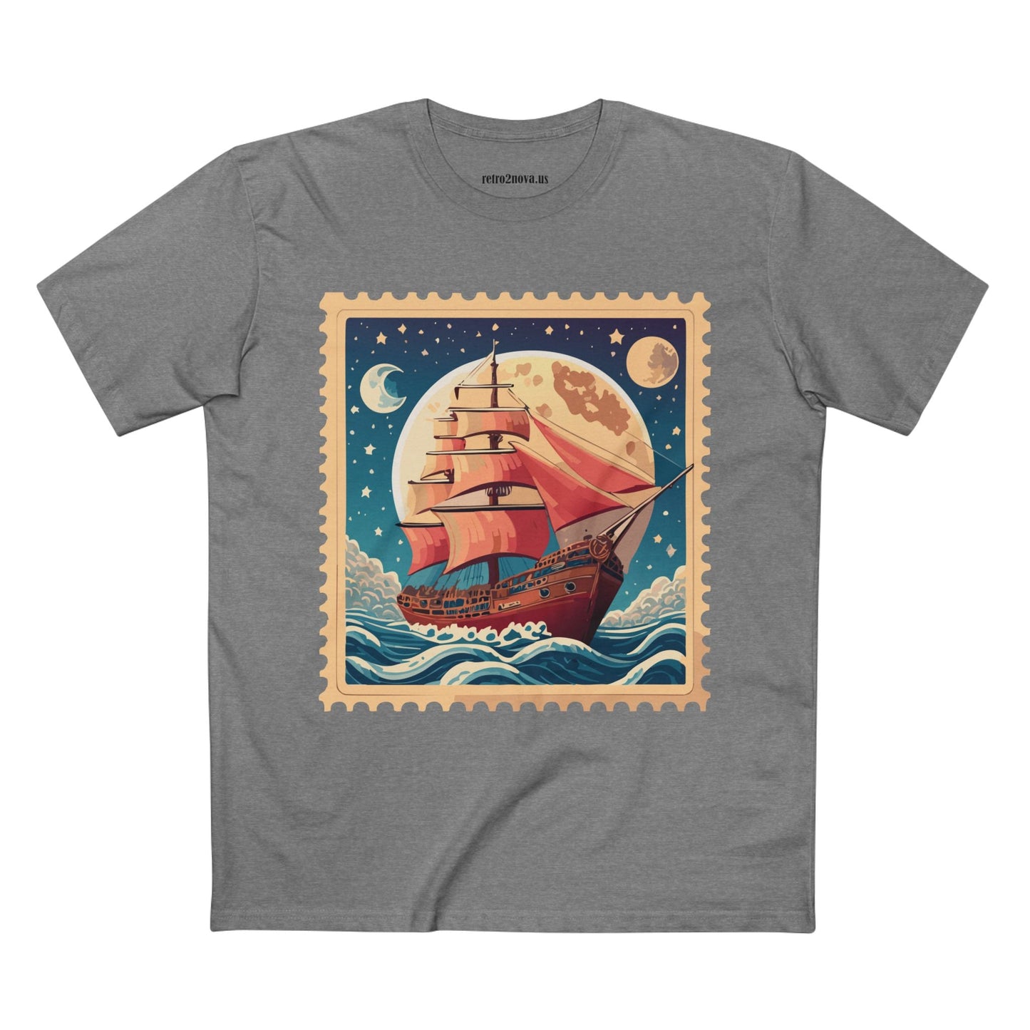 Postage Stamp Shirt Unisex Art Tee Premium Cotton Staple Retro2Nova Art Collection