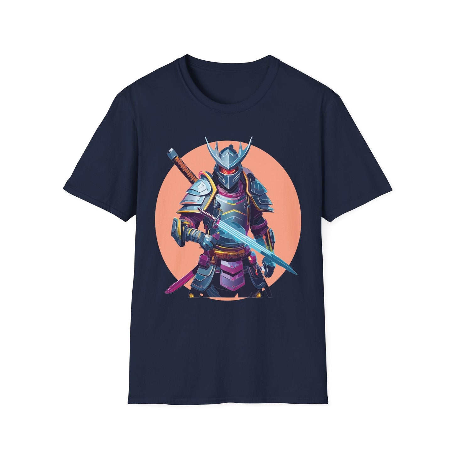 Samurai Shirt Unisex Tee Gildan Softstyle 64000 One Hundred Percent Ring Spun Cotton Comfort