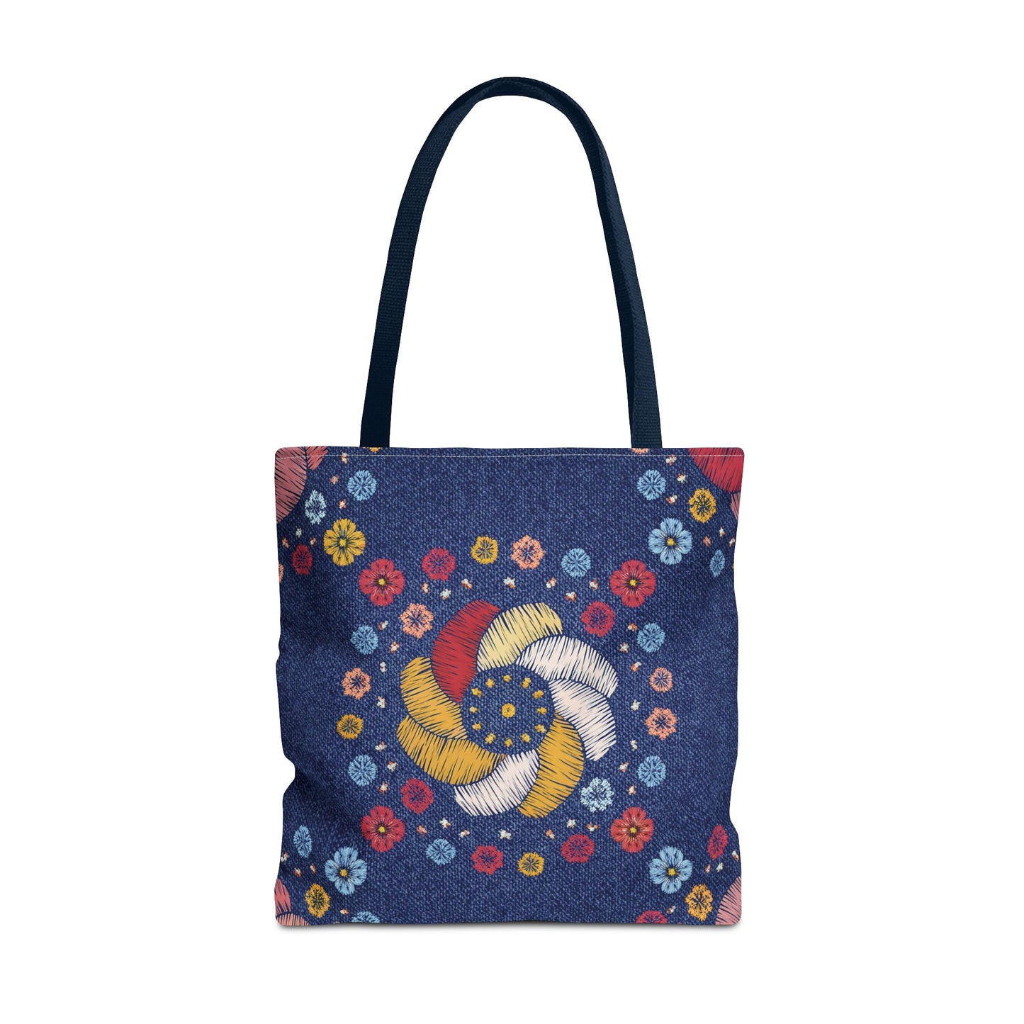 Denim Fabric Imitation Print Unisex Canvas Bag Poly Spun 3 Sizes Tote Bag 153