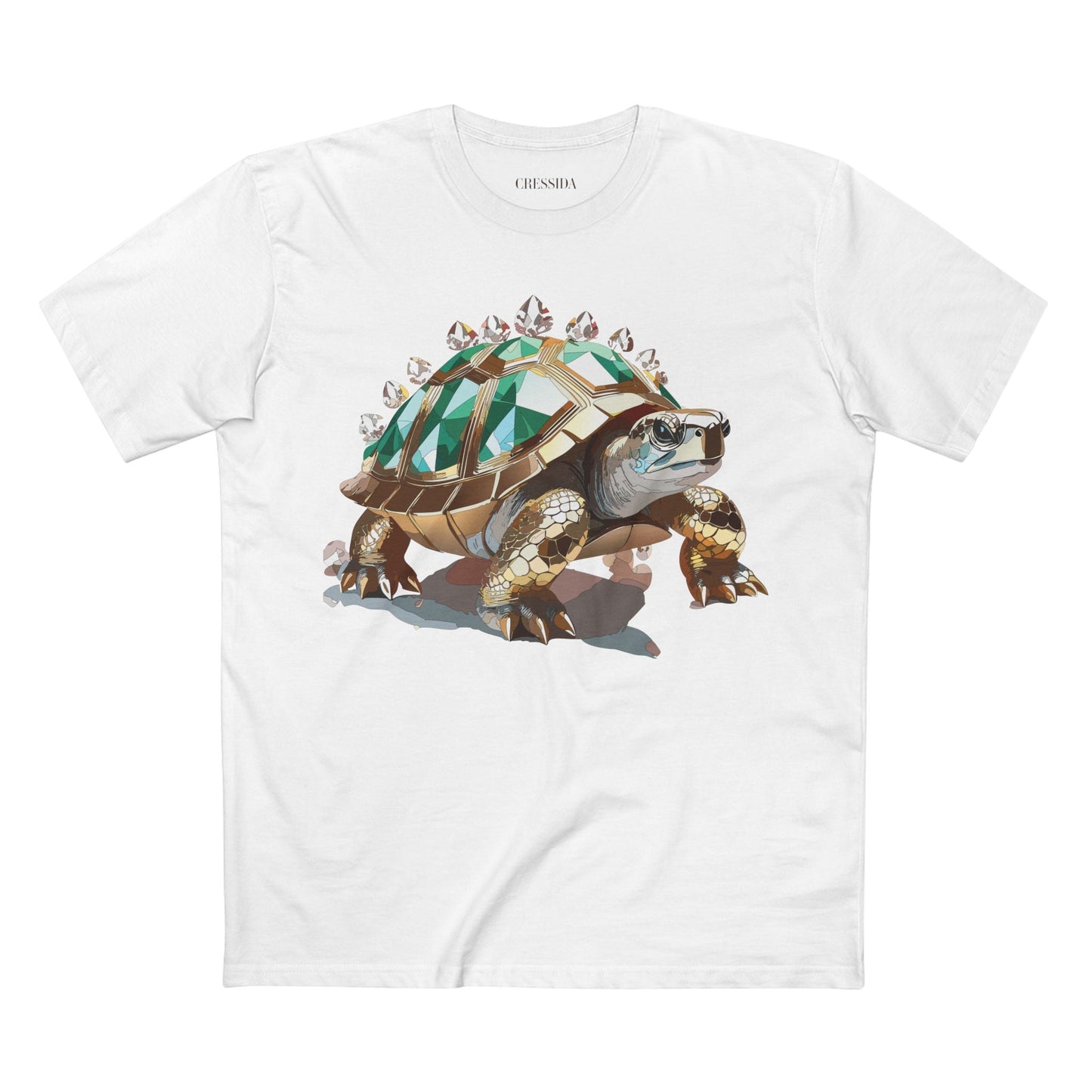 Turtle Graphic Unisex 100 Cotton Tee With Unique Animal Golden Medallion Art Design 33