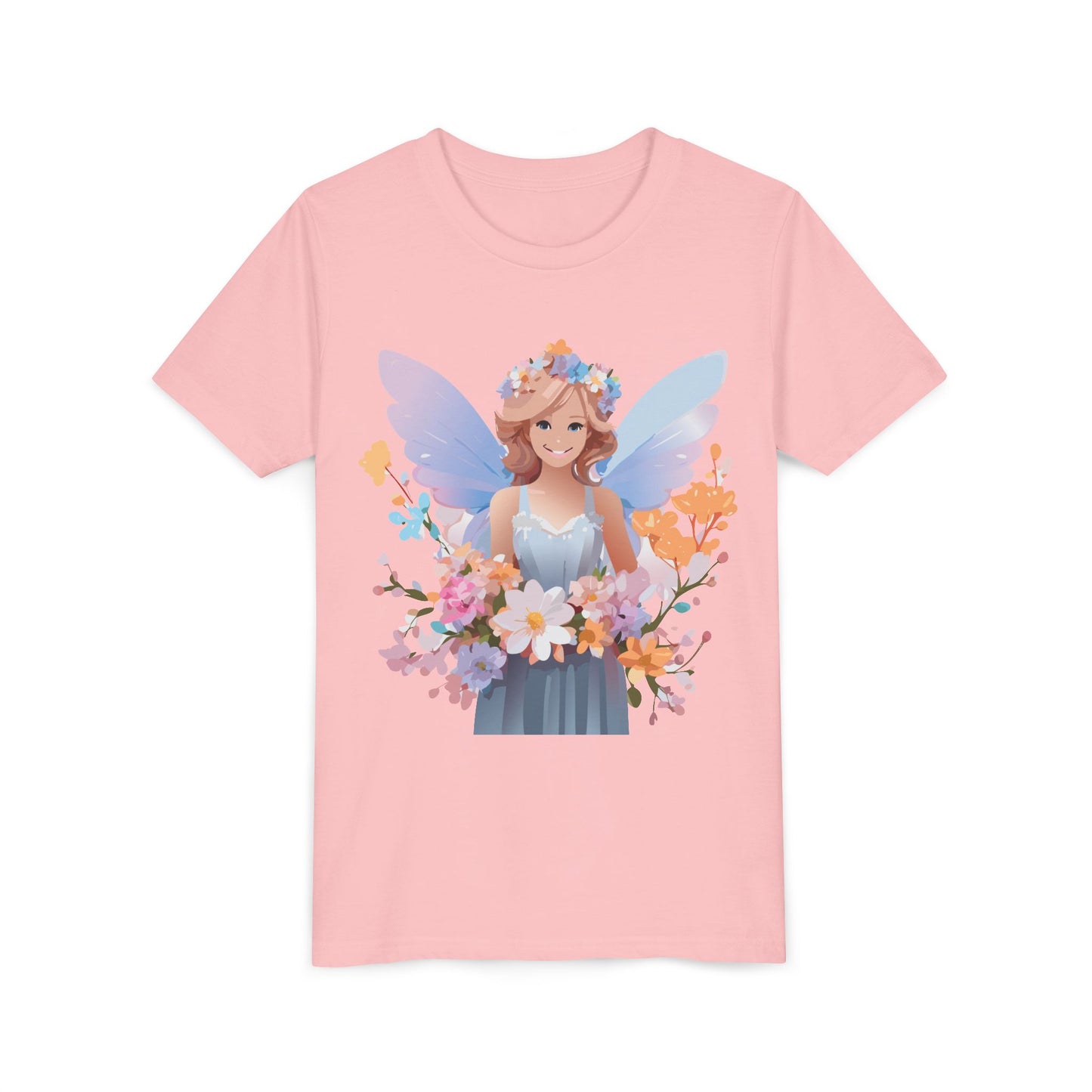 Enchanting Fairy Floral Youth Short Sleeve Tee - Perfect for Spring Celebrations (9-14)