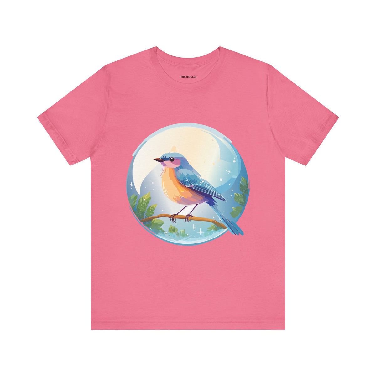 Bird Graphic Unisex Cotton Bella+Canvas Tee with Animal Design ab4