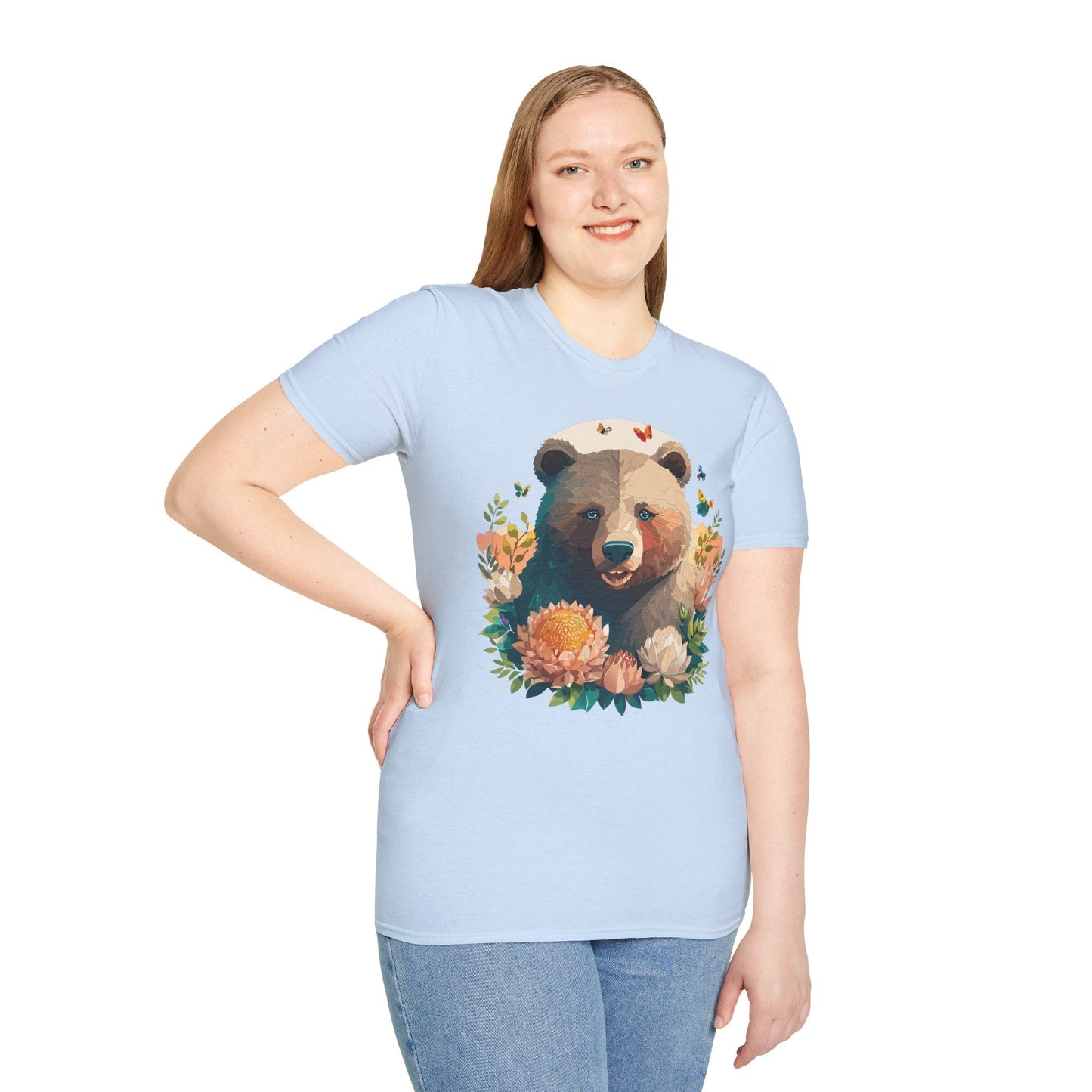 Bear T Shirt Unisex Teddy Bear Shirt Softstyle 100 Percent Ring Spun Cotton Tee Essentials