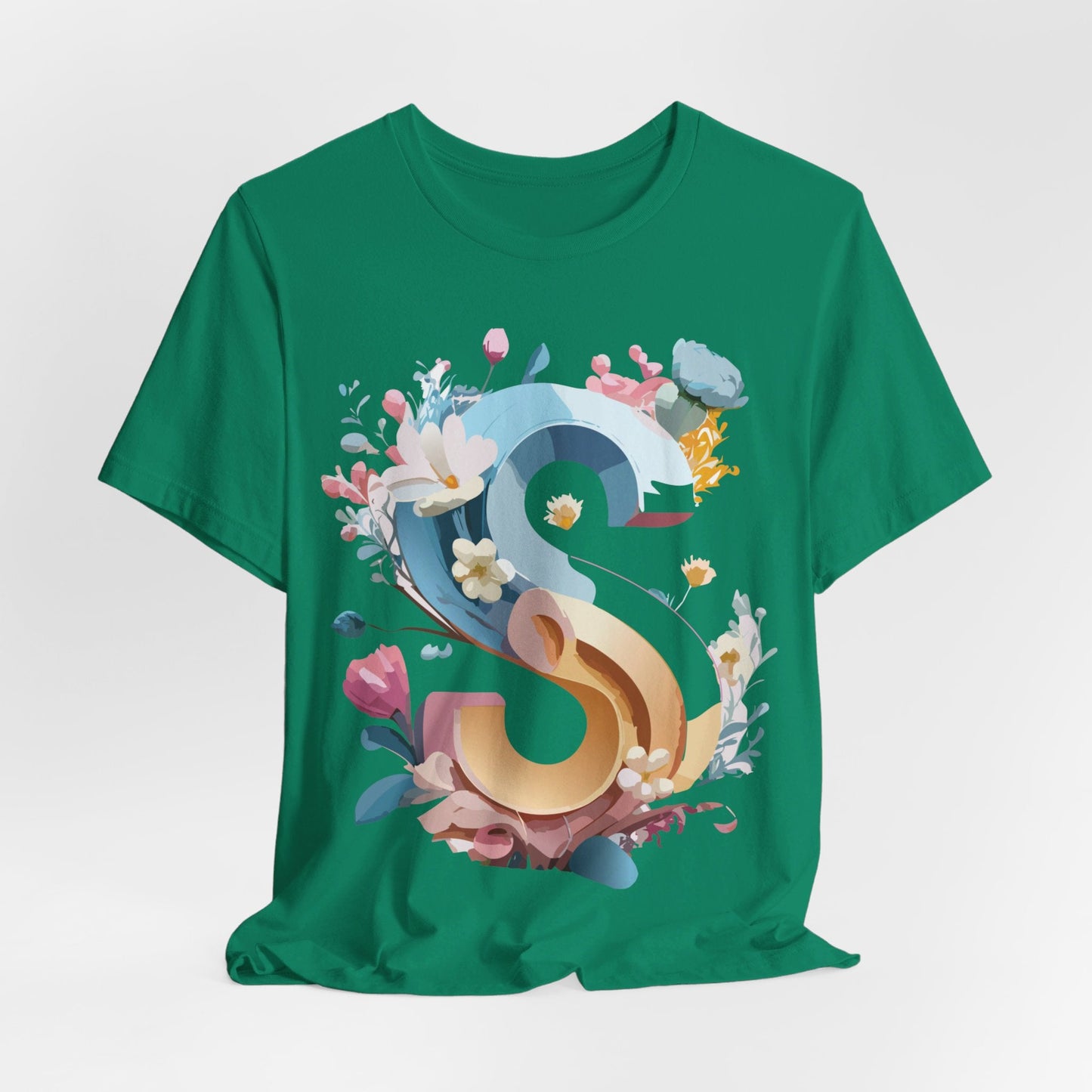 Letter S Shirt Graphic Tee Unisex Jersey Short Sleeve Premium Vintage Inspired Artwork Adelpha