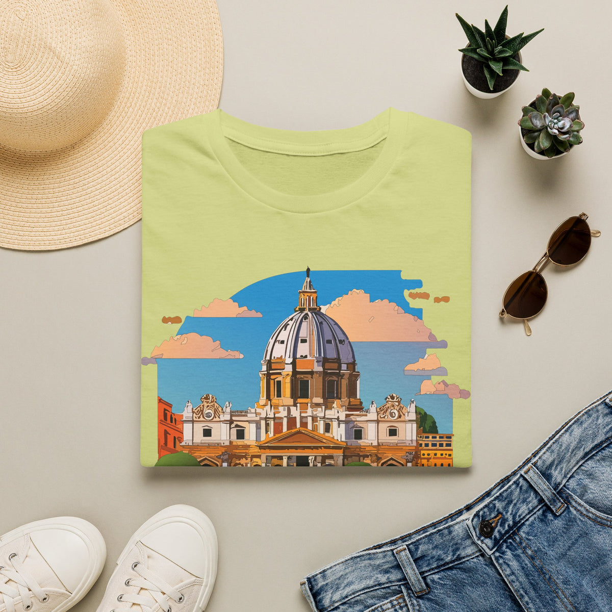 St. Peter's Basilica Illustration T-Shirt | Rome Landmark Tee