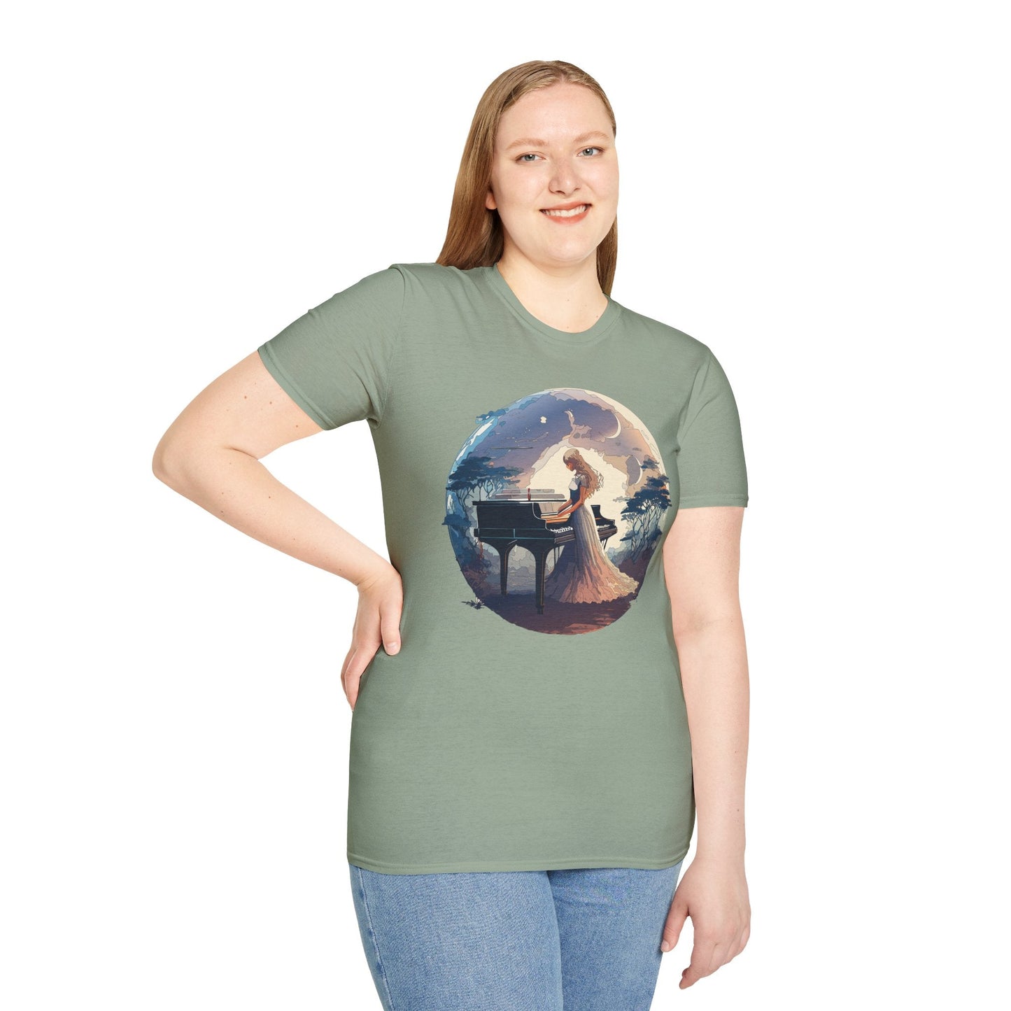 Womens Graphic T Shirts Art Design Shirt Unisex Softstyle Gildan 64000 Short Sleeve