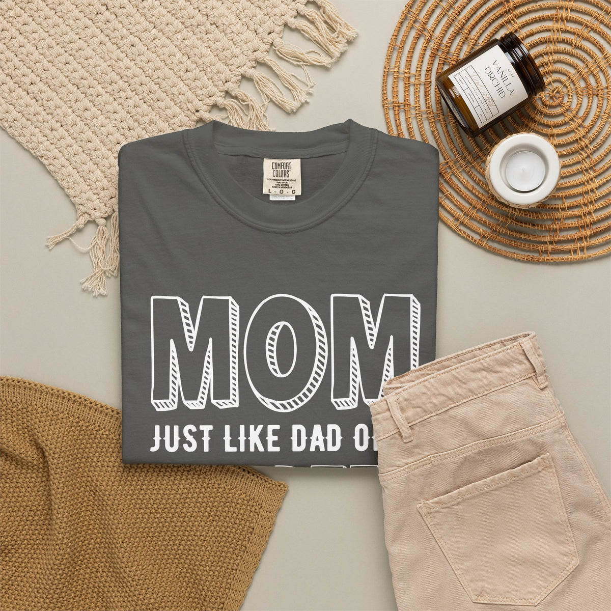Mom T-shirt Mother's Day Mama Tee Unisex Comfort Colors Garment-Dyed Cotton h35