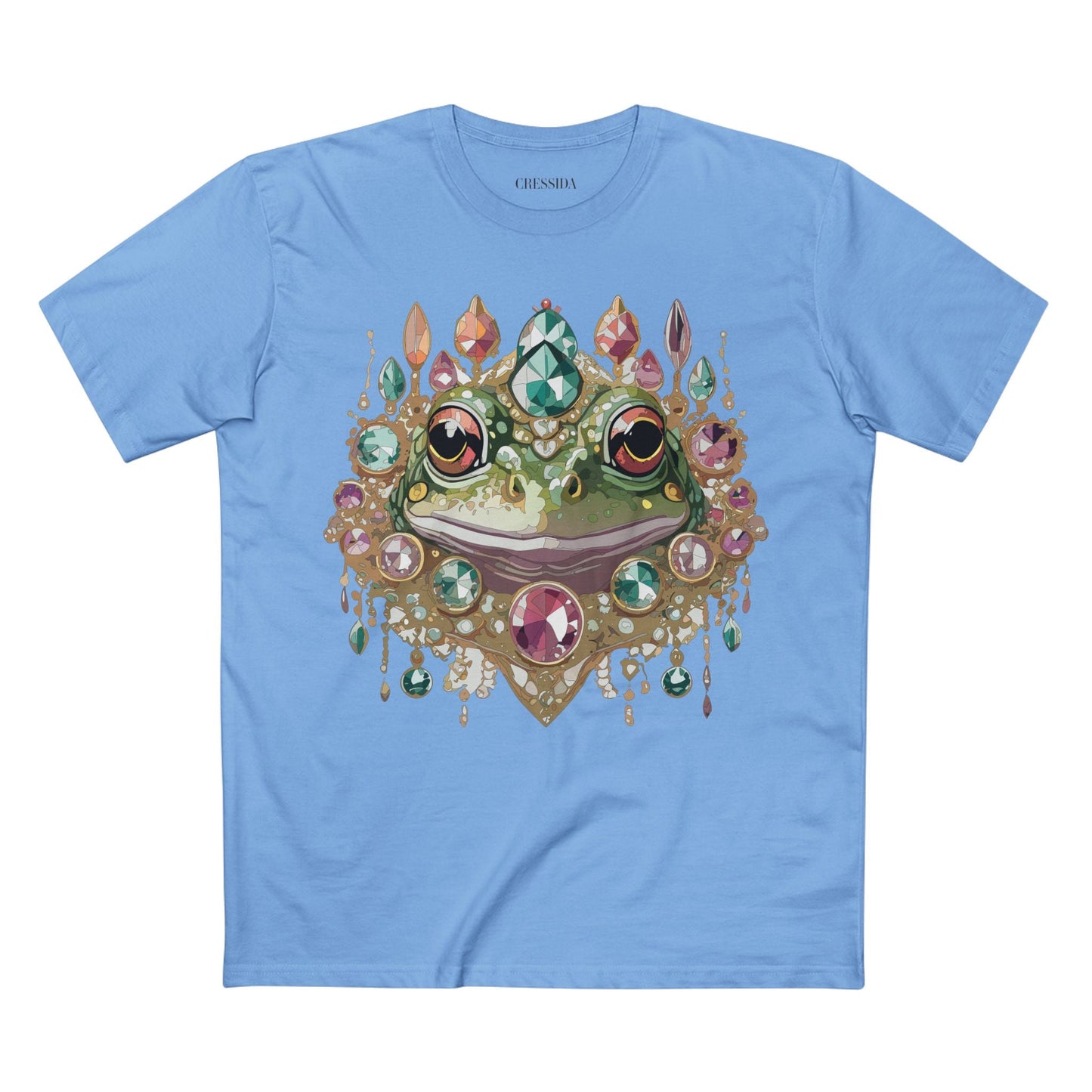 Frog Graphic Unisex 100 Cotton Tee With Unique Animal Golden Medallion Art Design 62