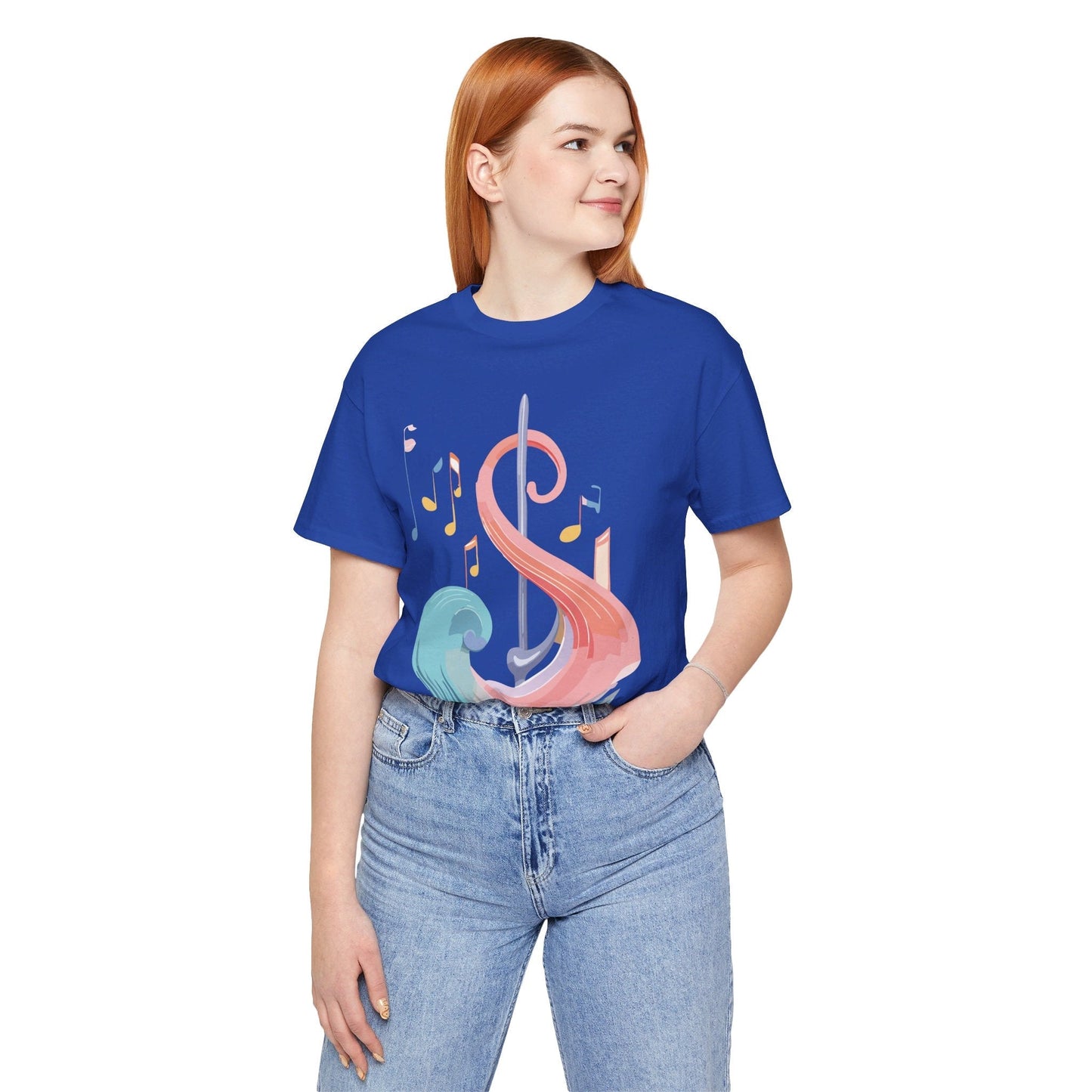 Music Graphic Unisex 100 Cotton Vintage Art with Musical Elements Tee 25