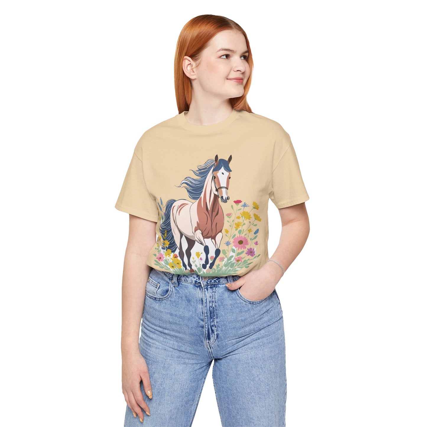 Horse Graphic Unisex 100 Cotton Vintage Animal Art T-Shirt 11