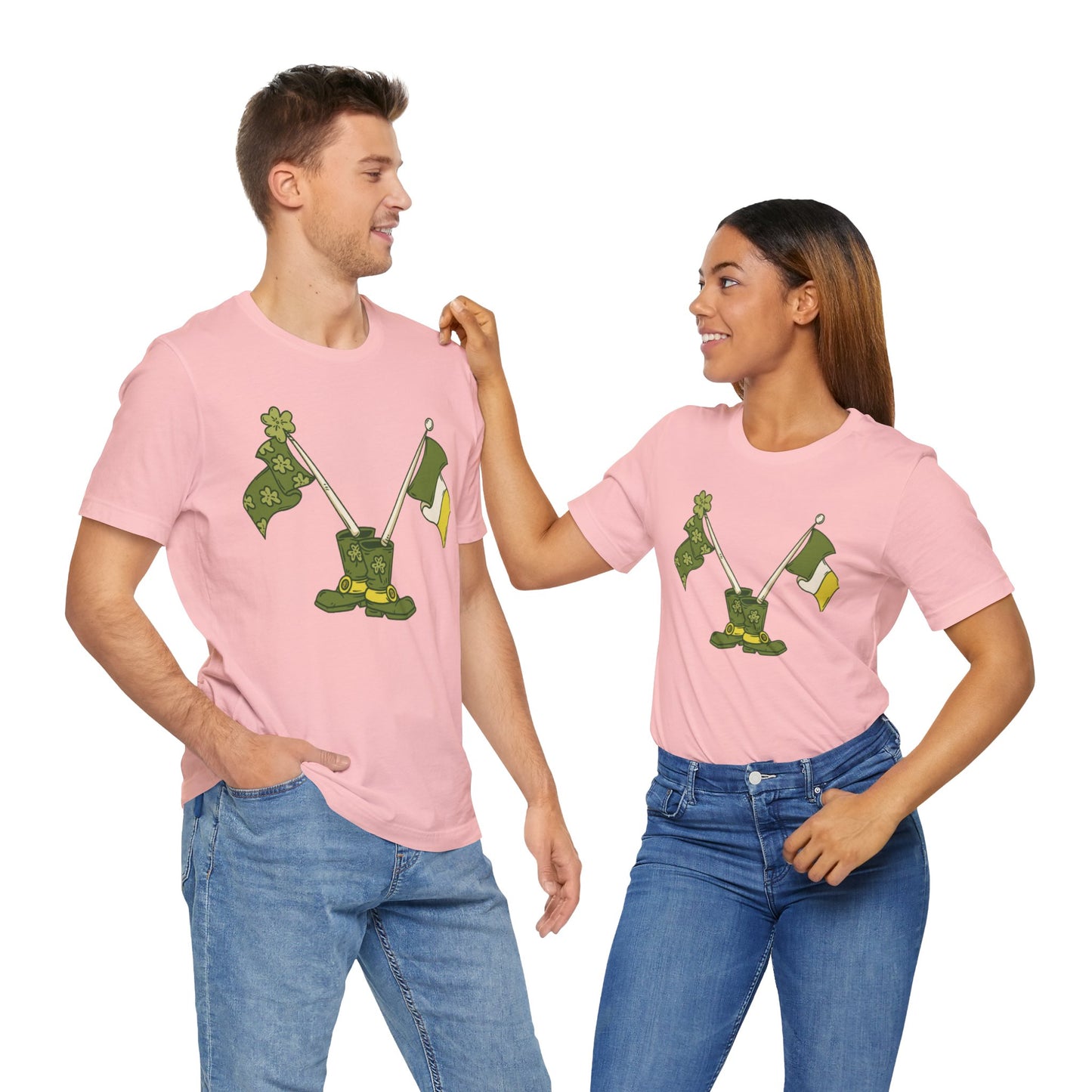 Unisex Cotton Tee Shirt with Lucky Prints